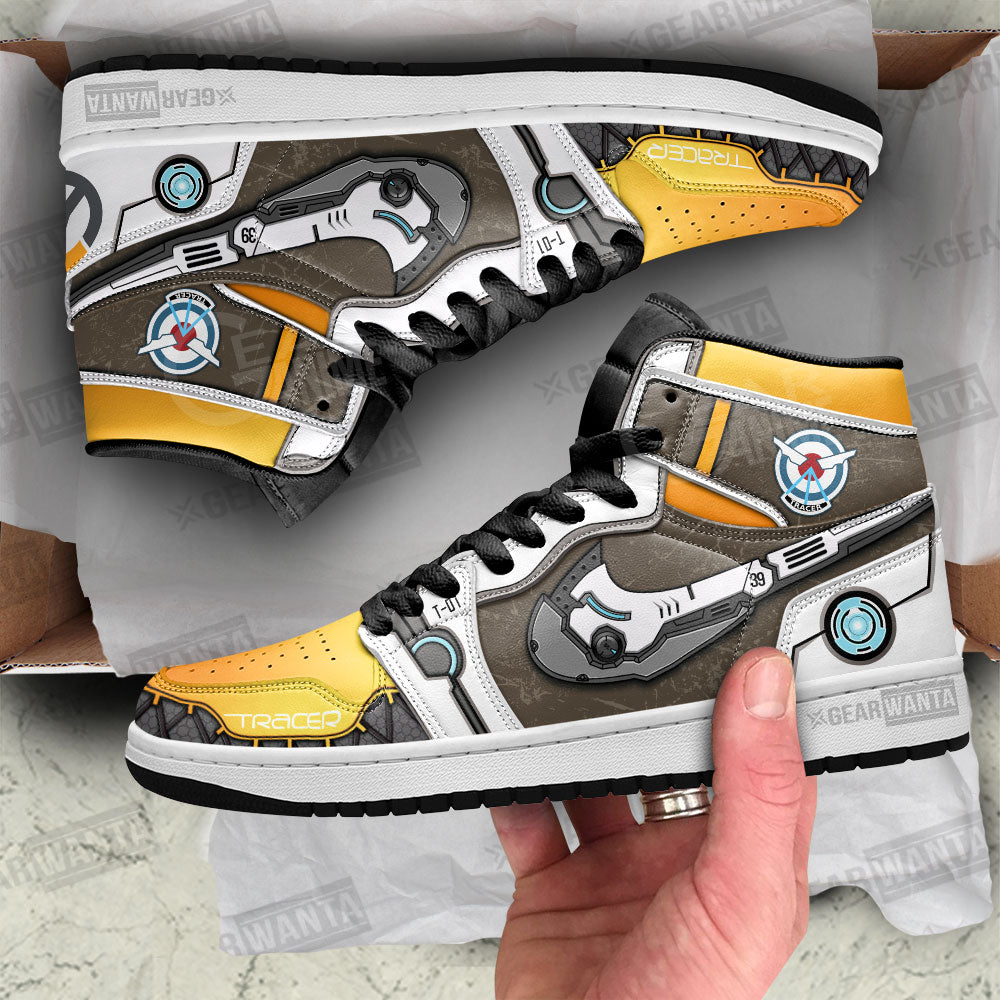 Tracer Swoosh Overwatch J1 Shoes For Fans Sneakers, Air Jordan Hightop