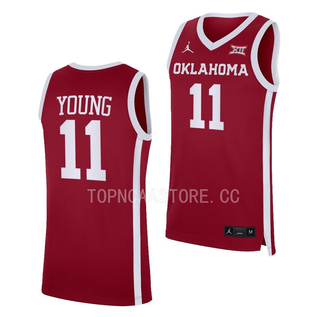 Trae Young #11 Oklahoma Sooners Alumni Jersey Crimson