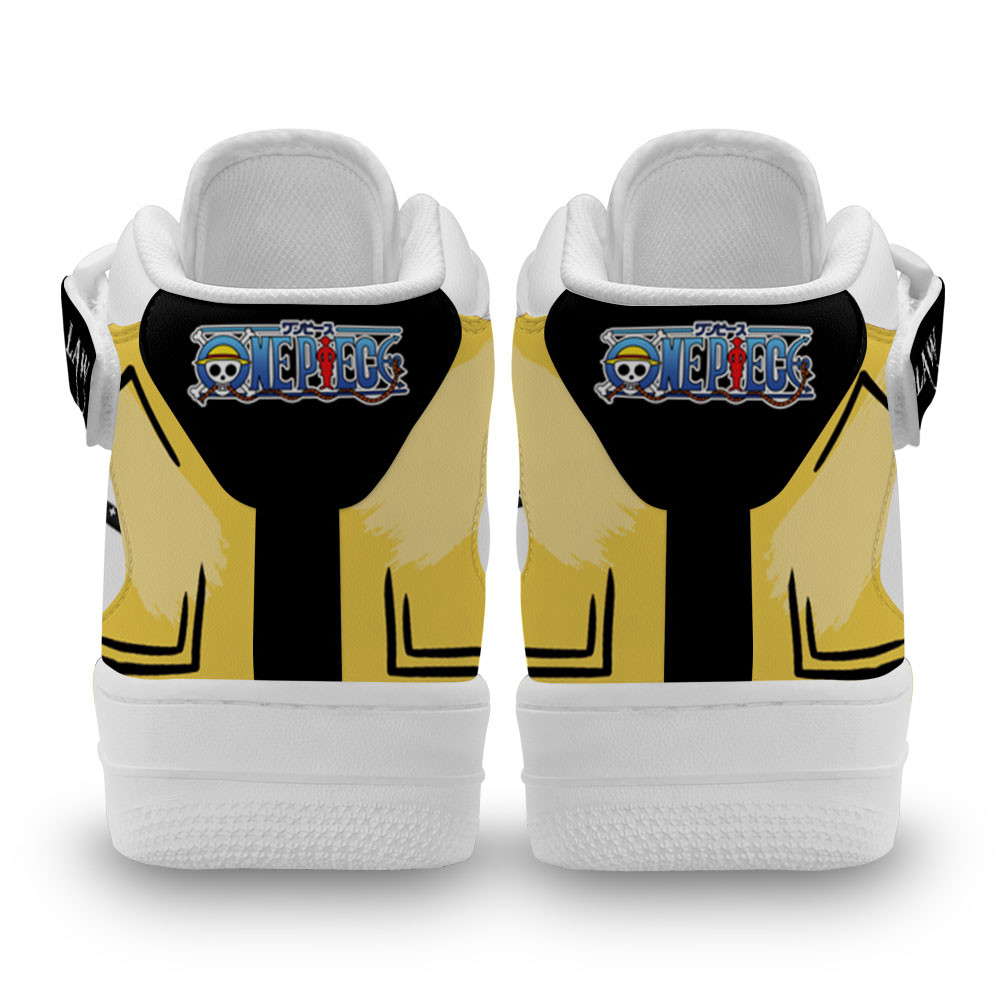 Trafagar Law Sneakers Air Mid Custom One Piece Anime Shoes