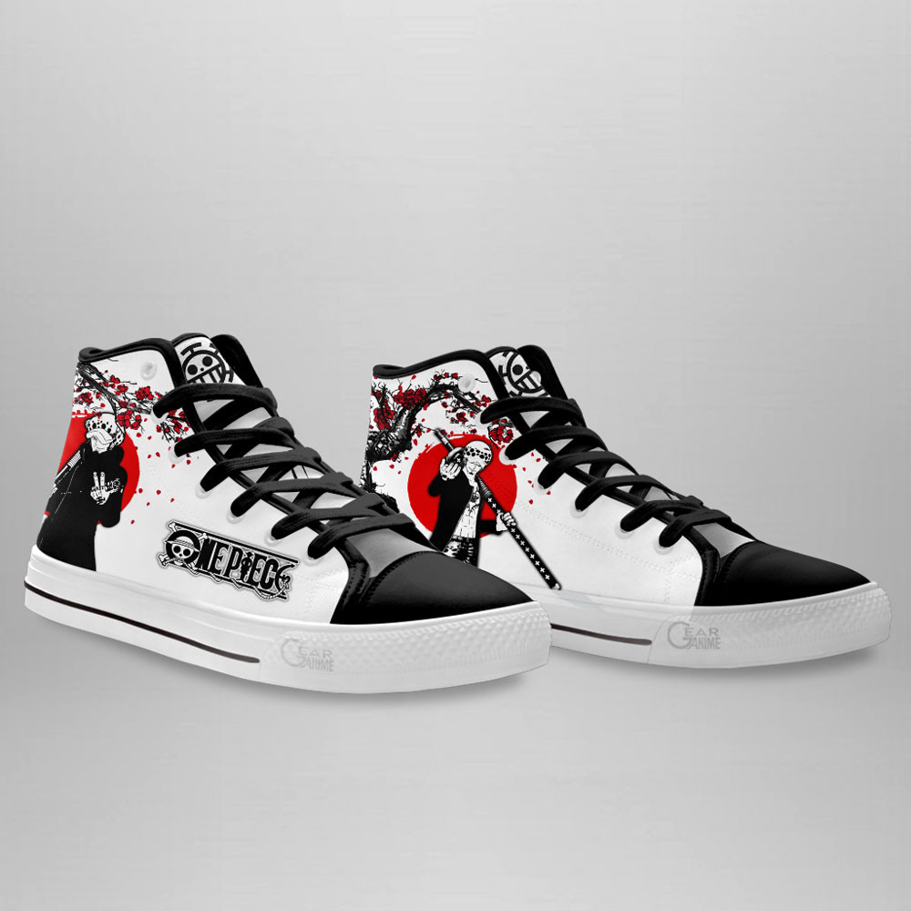 Trafalgar Law High Top Shoes Anime One Piece Sneakers Japan Style