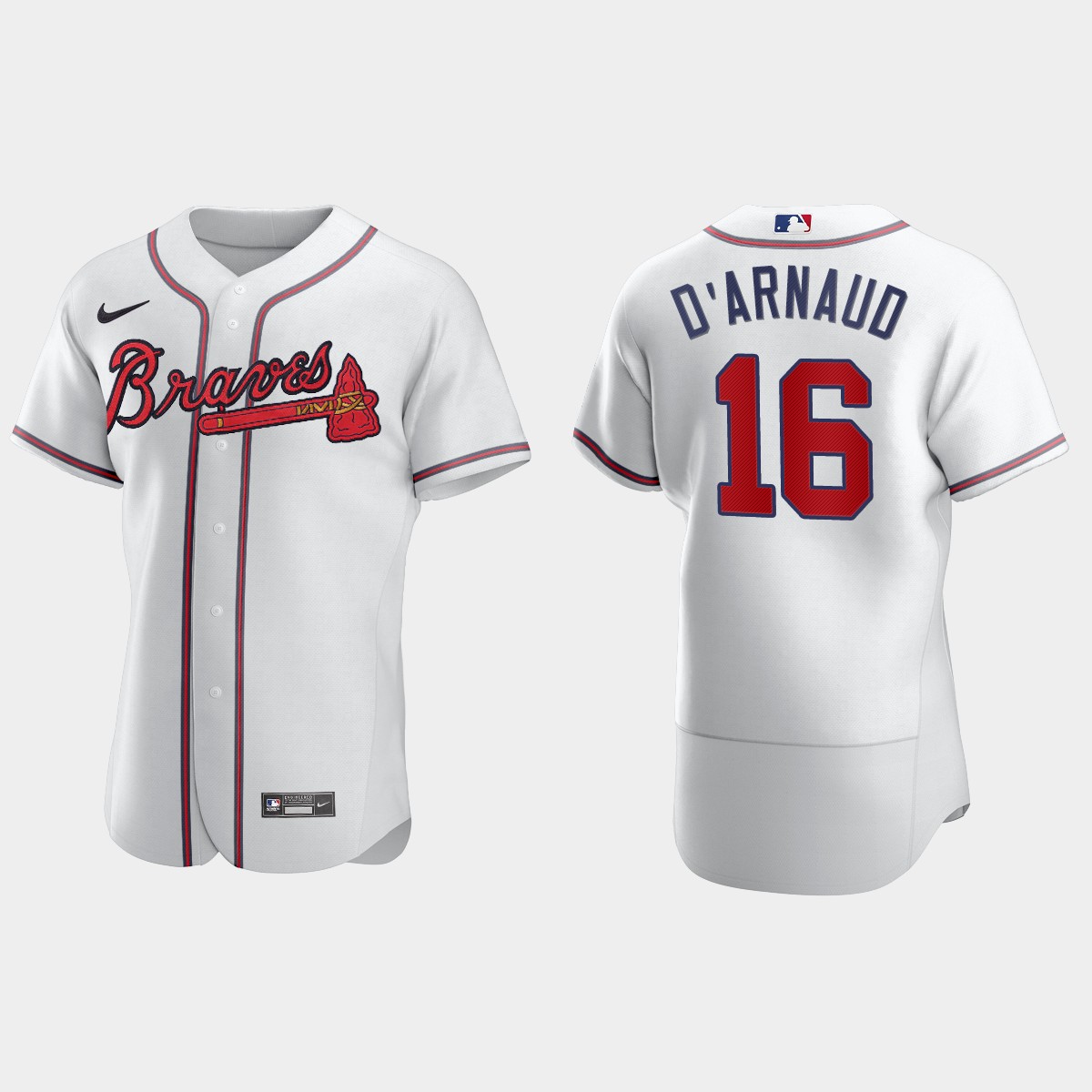 Travis d'Arnaud #16 Atlanta Braves Home Jersey - White