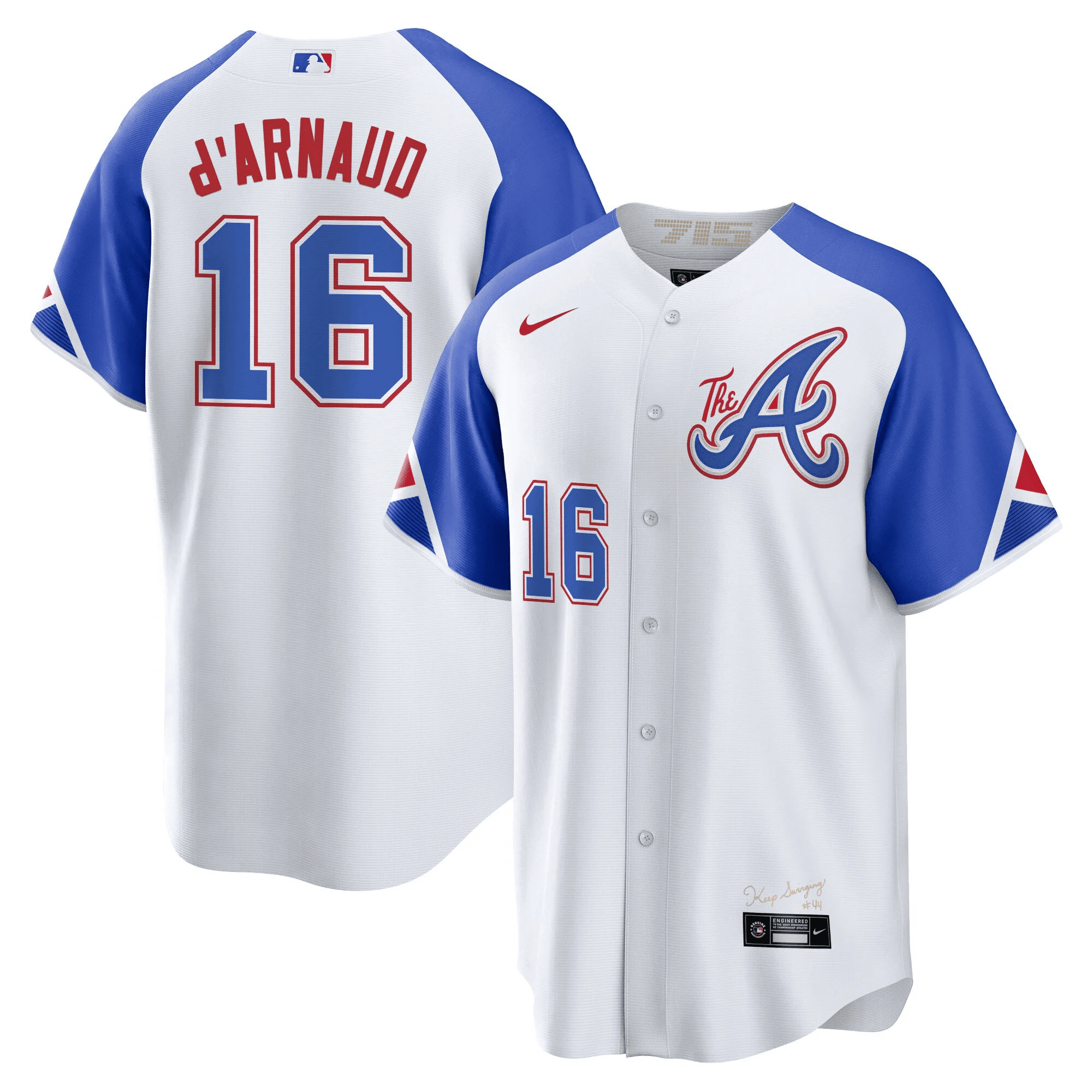 Travis d'Arnaud Atlanta Braves 2023 City Connect Cool Base Jersey - All Stitched