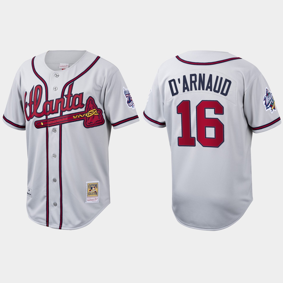 Travis d'Arnaud Atlanta Braves Cooperstown Collection Jersey - White