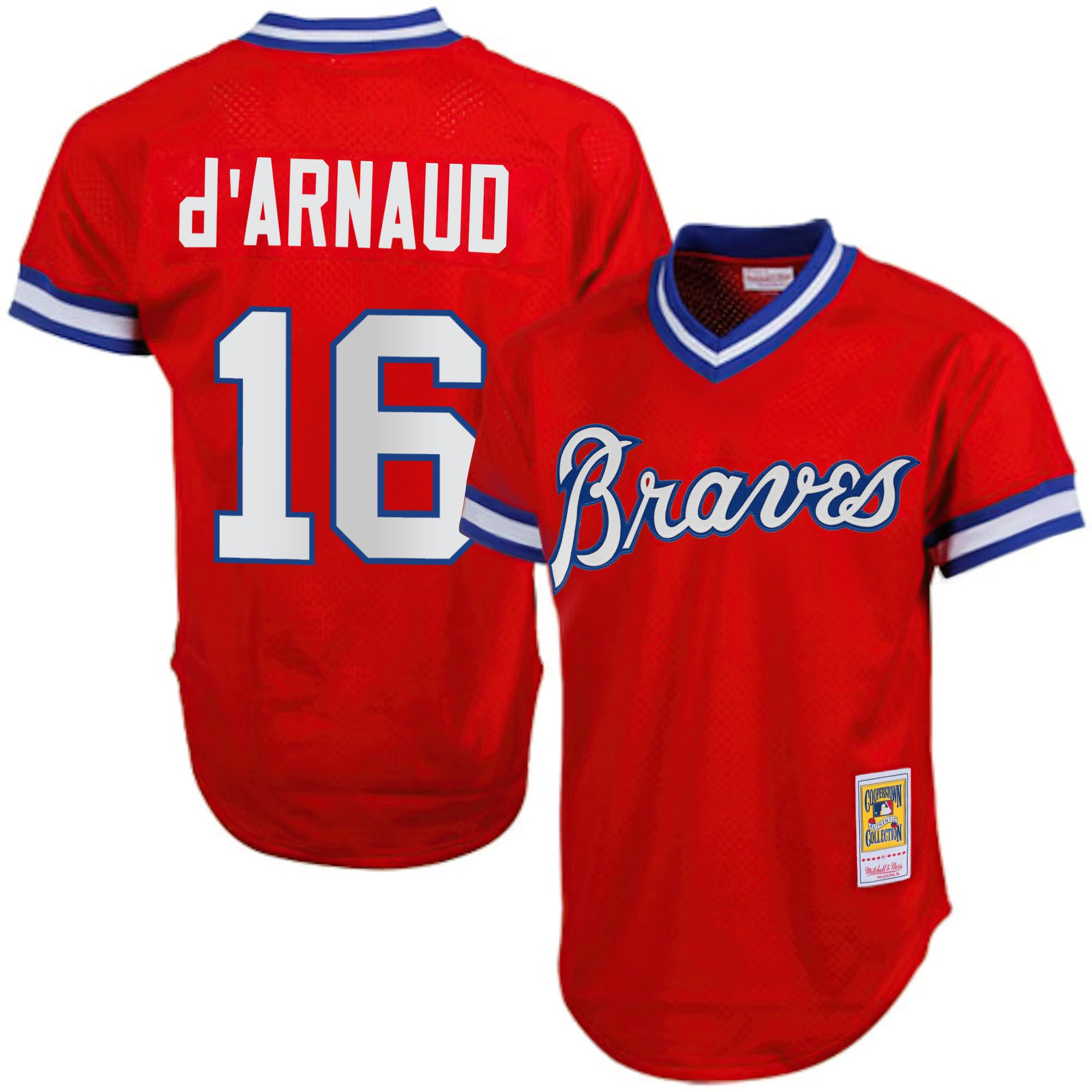 Travis d'Arnaud Men's Atlanta Braves 1974 Throwback 1980 Jersey - All Stitched