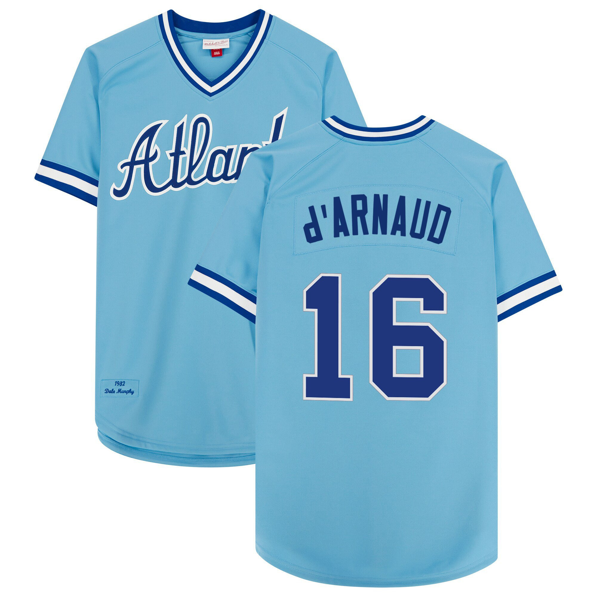 Travis d'Arnaud Men's Atlanta Braves 1974 Throwback 1982 Jersey - All Stitched