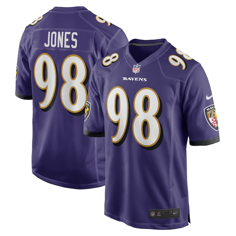 Travis Jones Baltimore Ravens Player Game Stitched Jersey – Purple