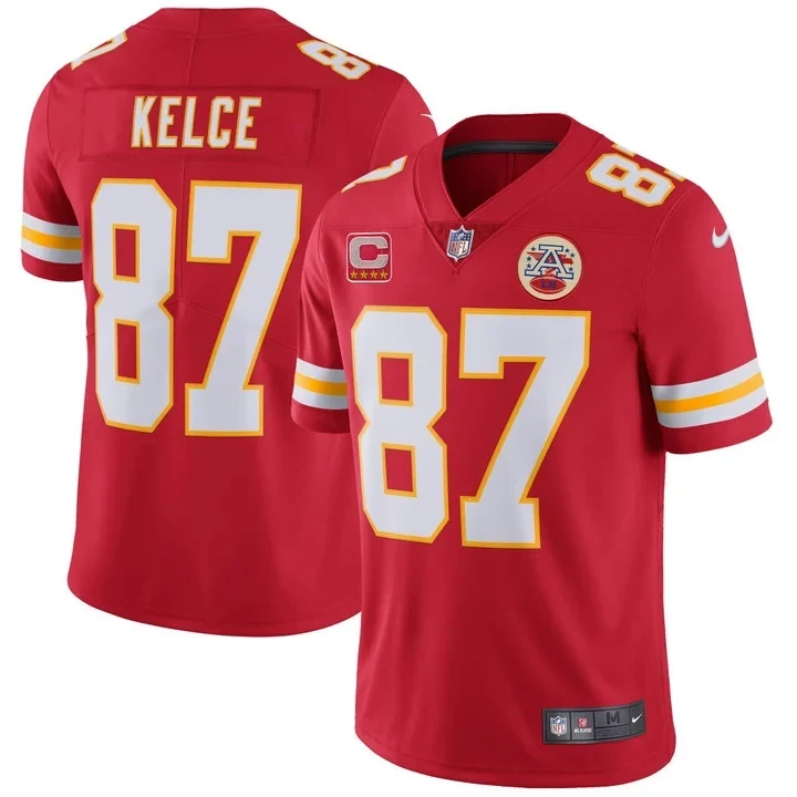 Travis Kelce Kansas City Chiefs Red Red Jersey - All Stitched 