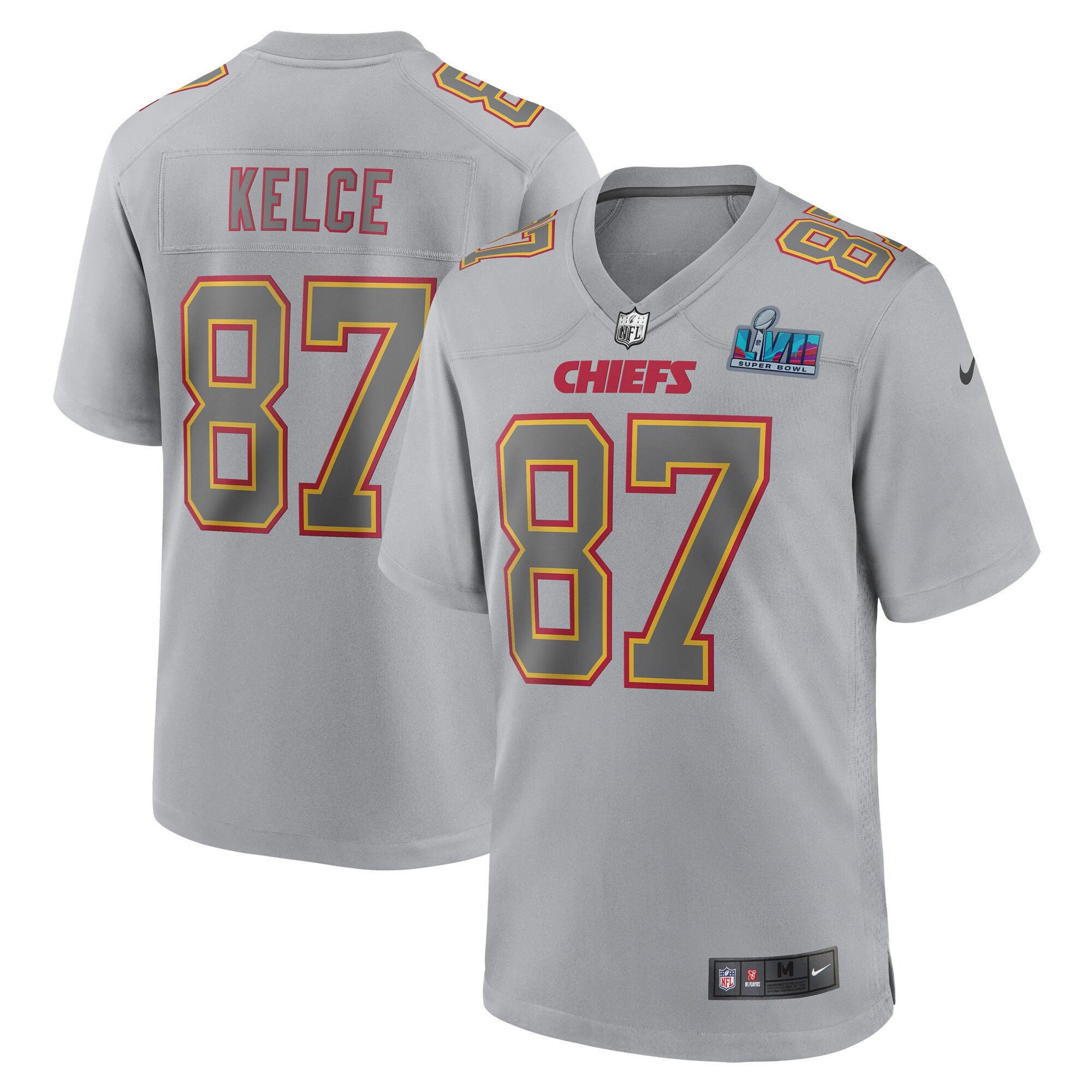 Travis Kelce Kansas City Chiefs Super Bowl LVII Patch Game Jersey - All Stitched 