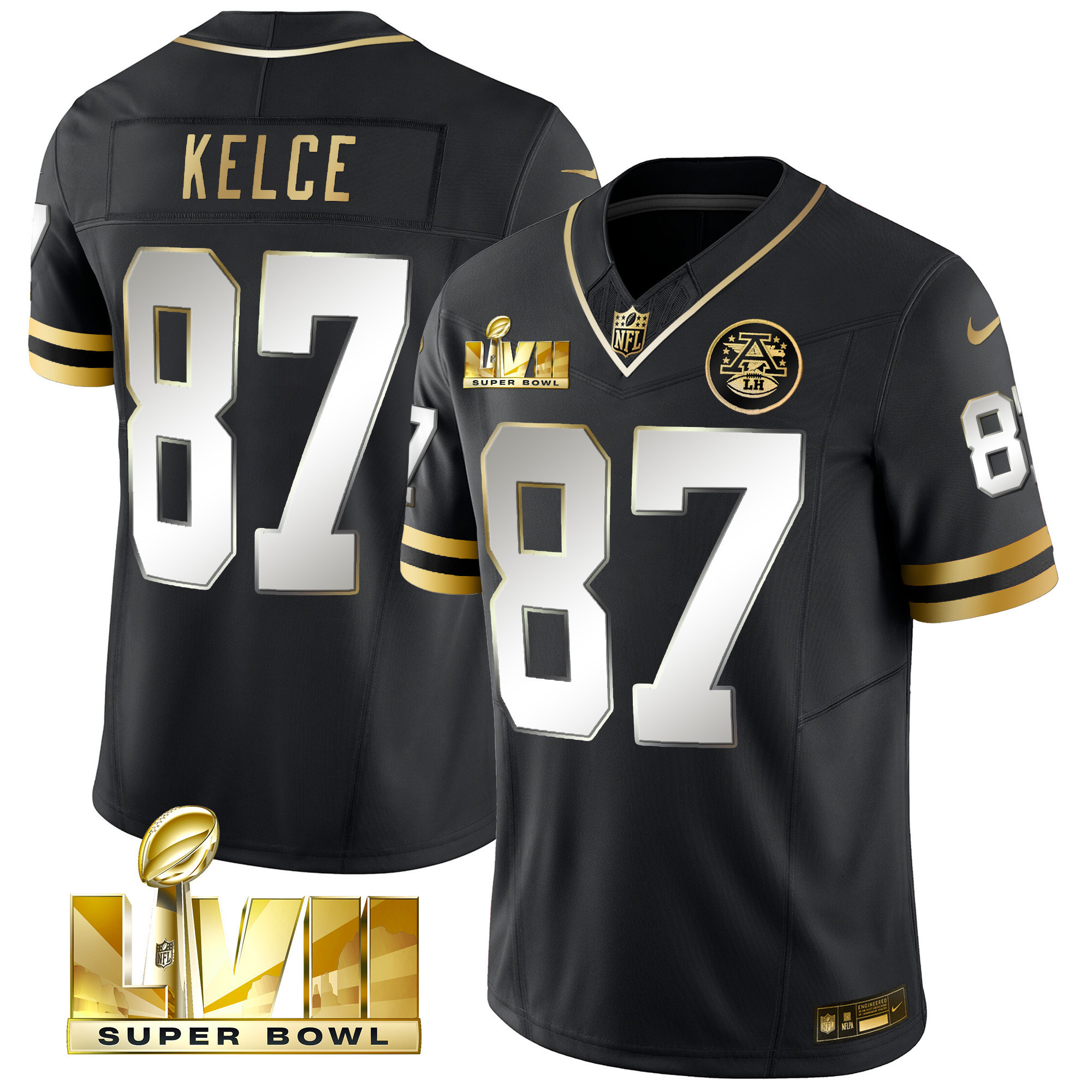 Travis Kelce Men's Kansas City Chiefs Throwback Limited Vapor Black Limited Jersey - All Stitched 