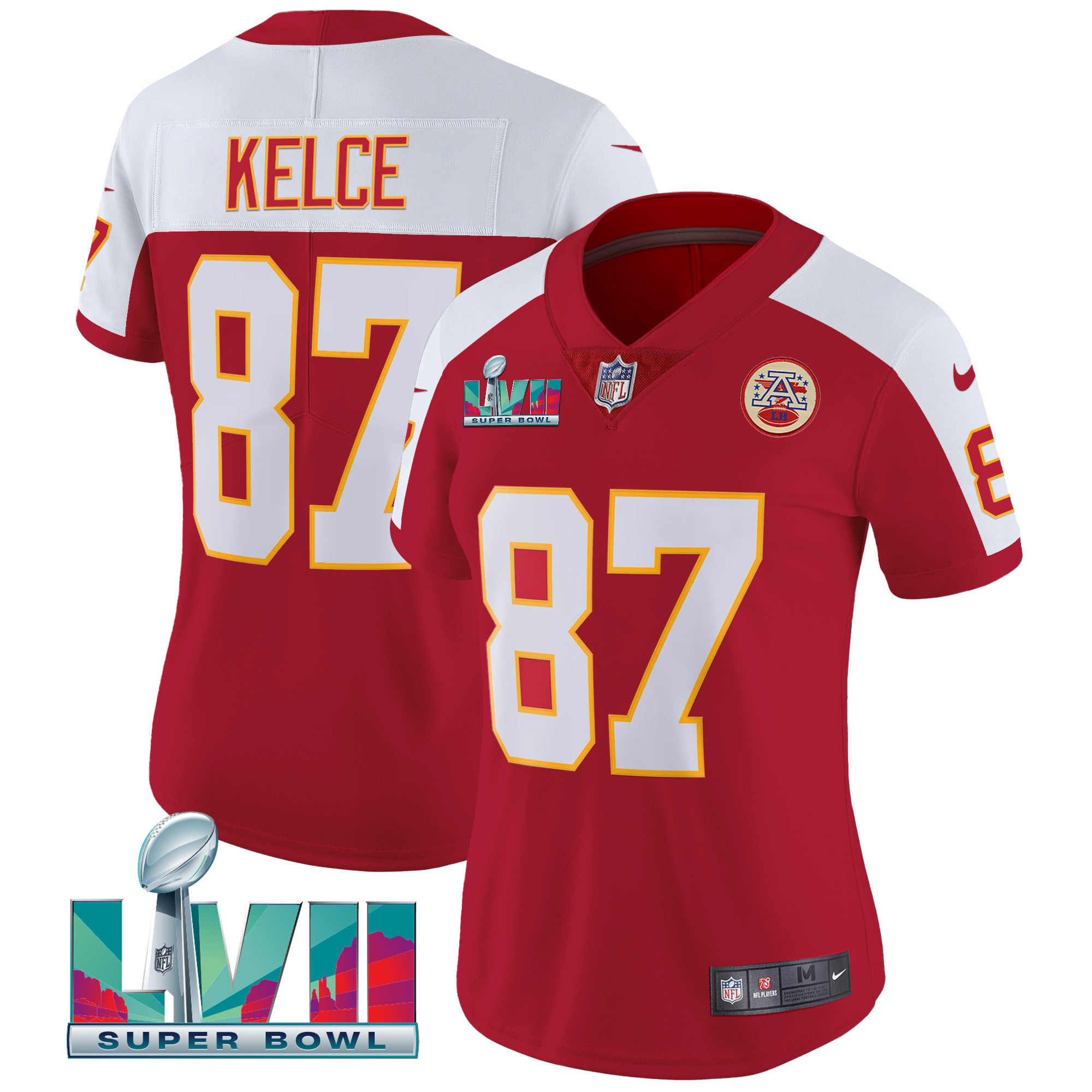Travis Kelce Women's Kansas City Chiefs Throwback Limited Vapor Alternate Jersey - All Stitched 