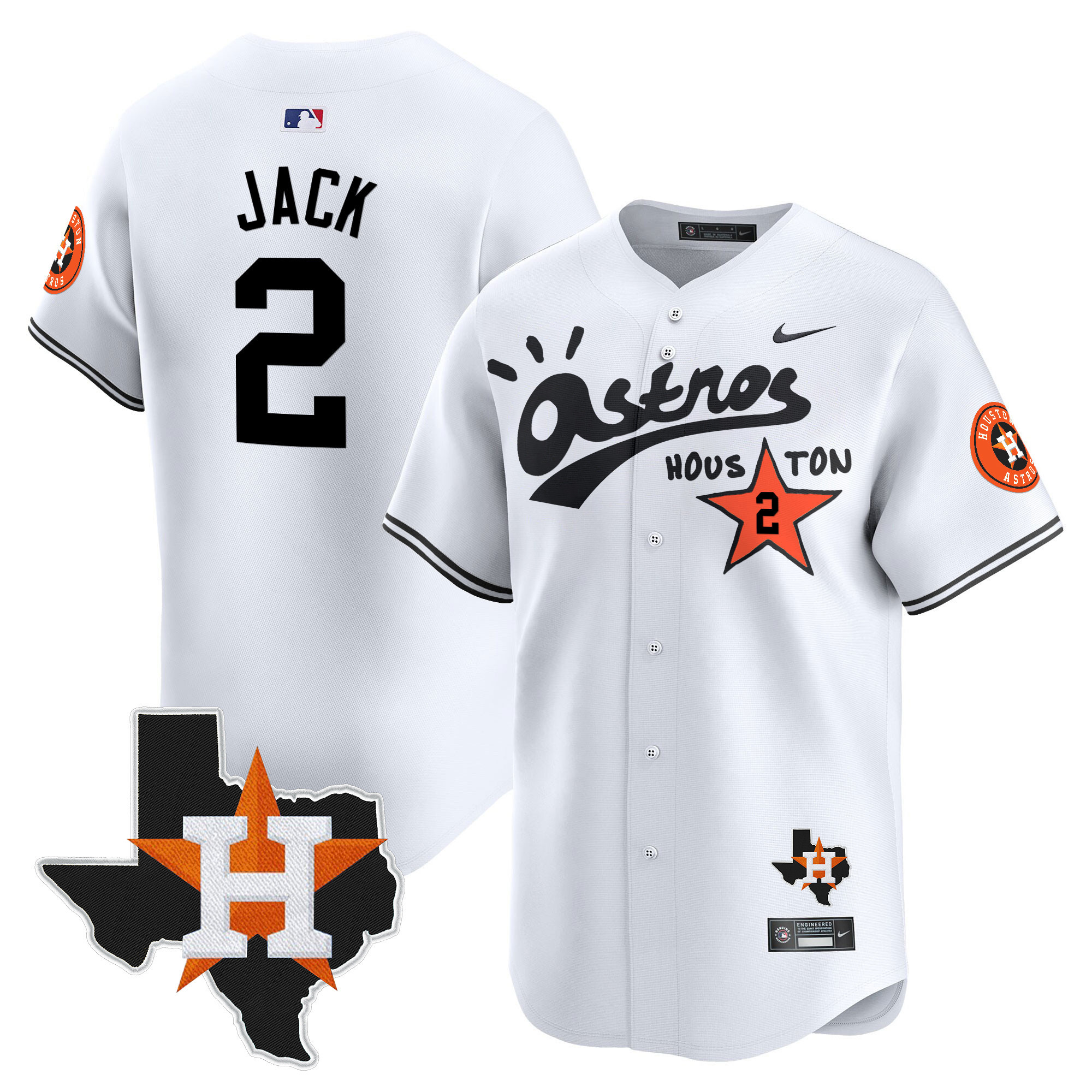 Travis Scott Men's Houston Astros Cactus Jack Style Vapor Premier Limited White Jersey - All Stitched