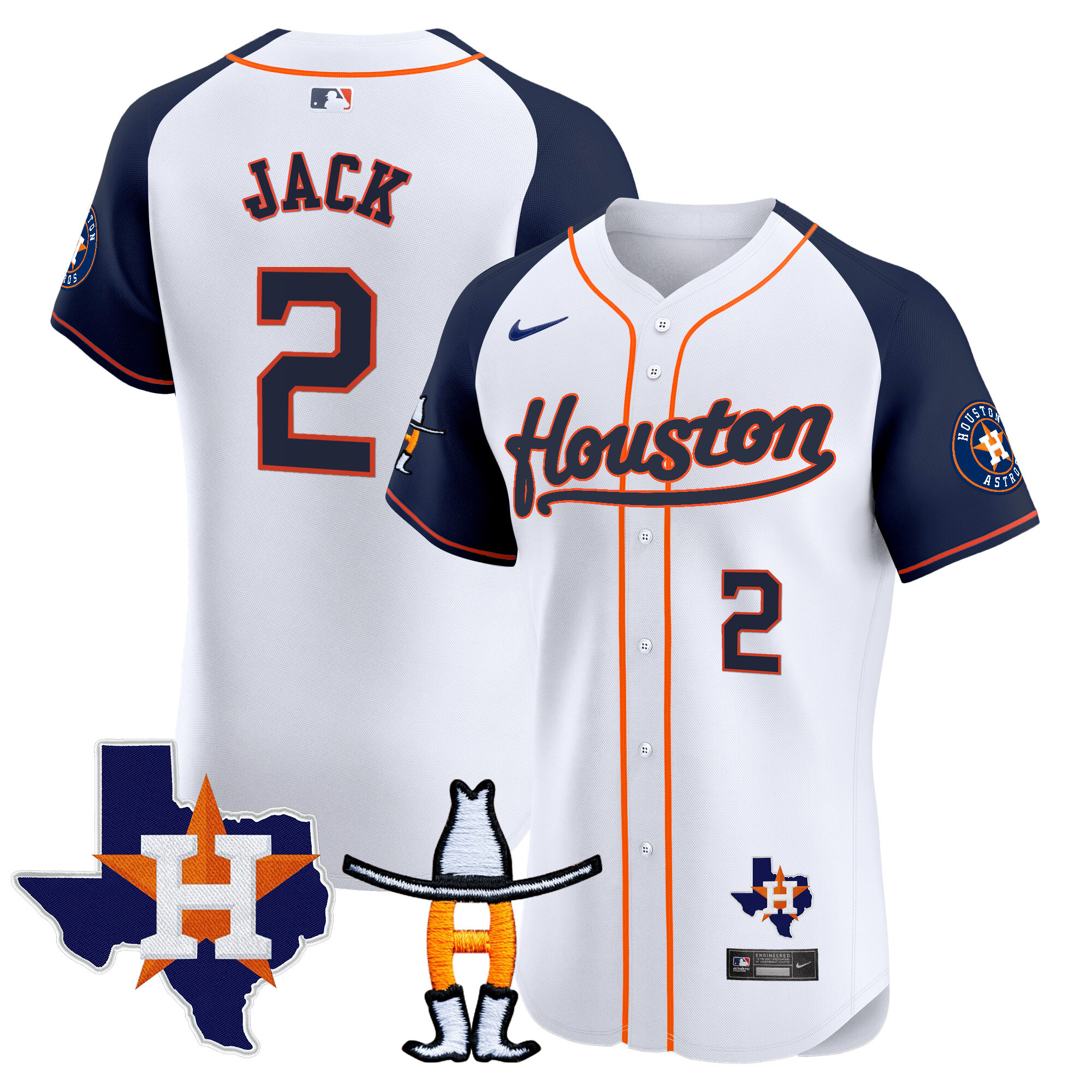 Travis Scott Men's Houston Astros Houston Rodeo Patch Vapor Premier Elite Alternate Jersey - All Stitched
