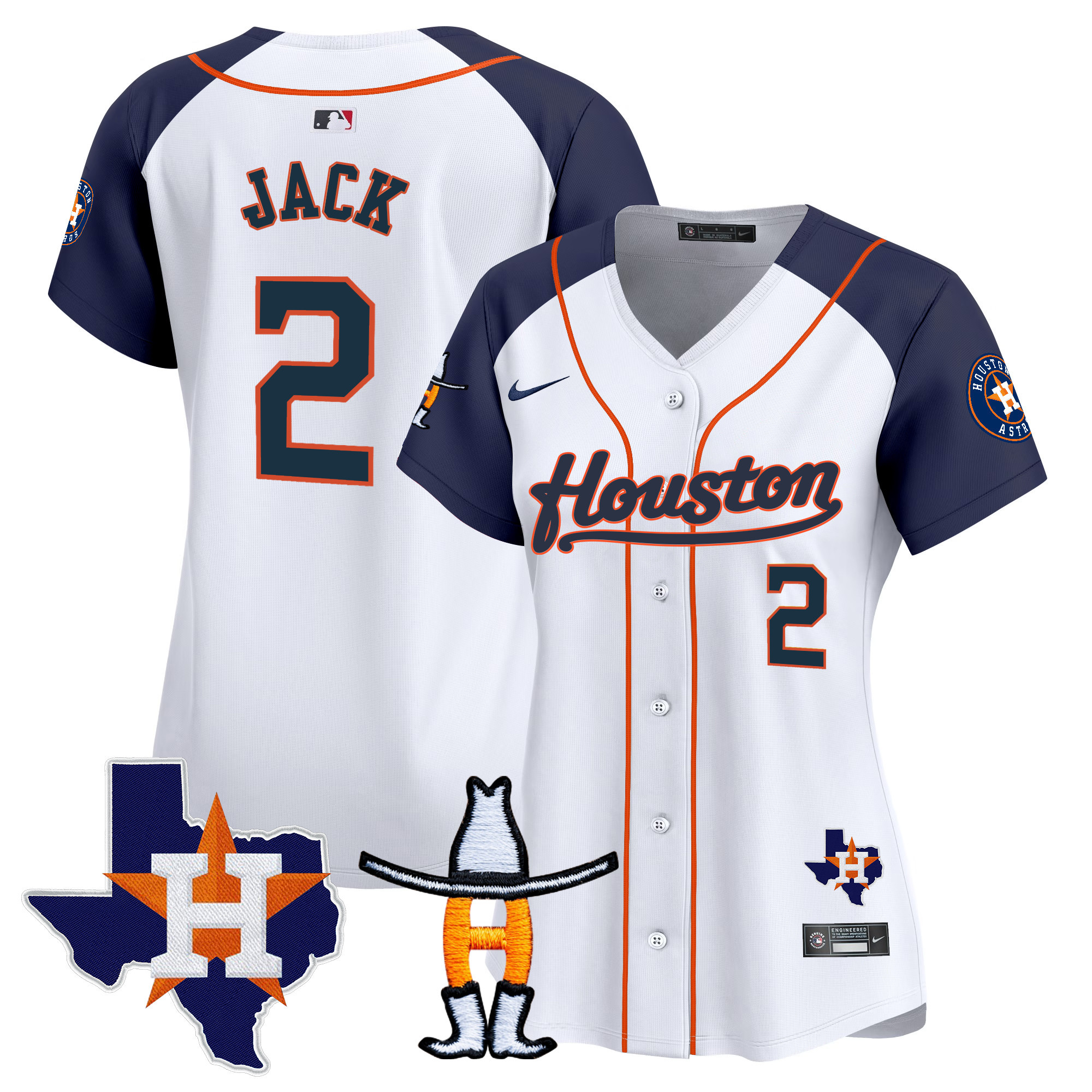 Travis Scott Women's Houston Astros Houston Rodeo Patch Vapor Premier Limited Alternate Jersey - All Stitched