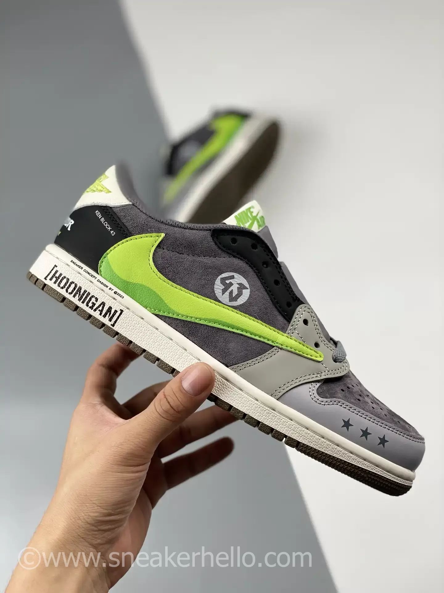 Travis Scott x Ken Block x Air Jordan 1 Low ‘Hoonigan’ Custom