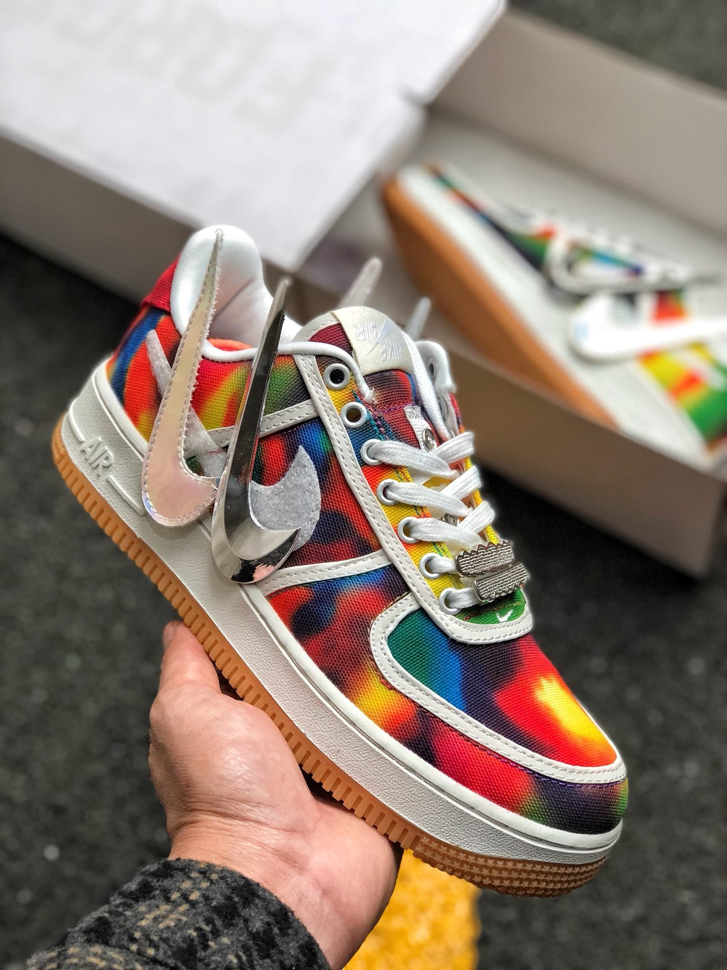 Travis Scott x Nike Air Force 1 Low Custom “Sail” For Sale