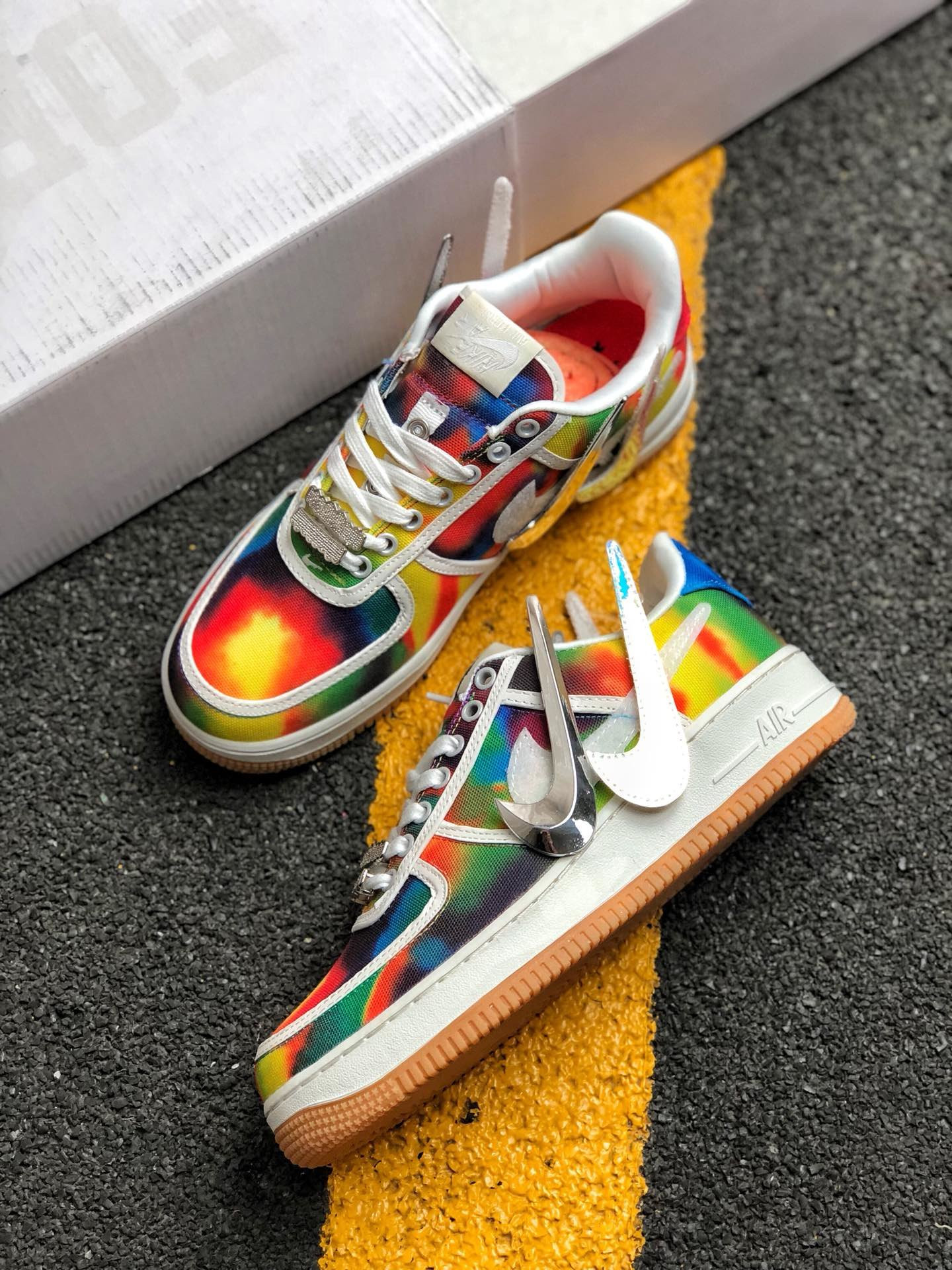 Travis Scott x Nike Air Force 1 Low Custom “Sail” For Sale
