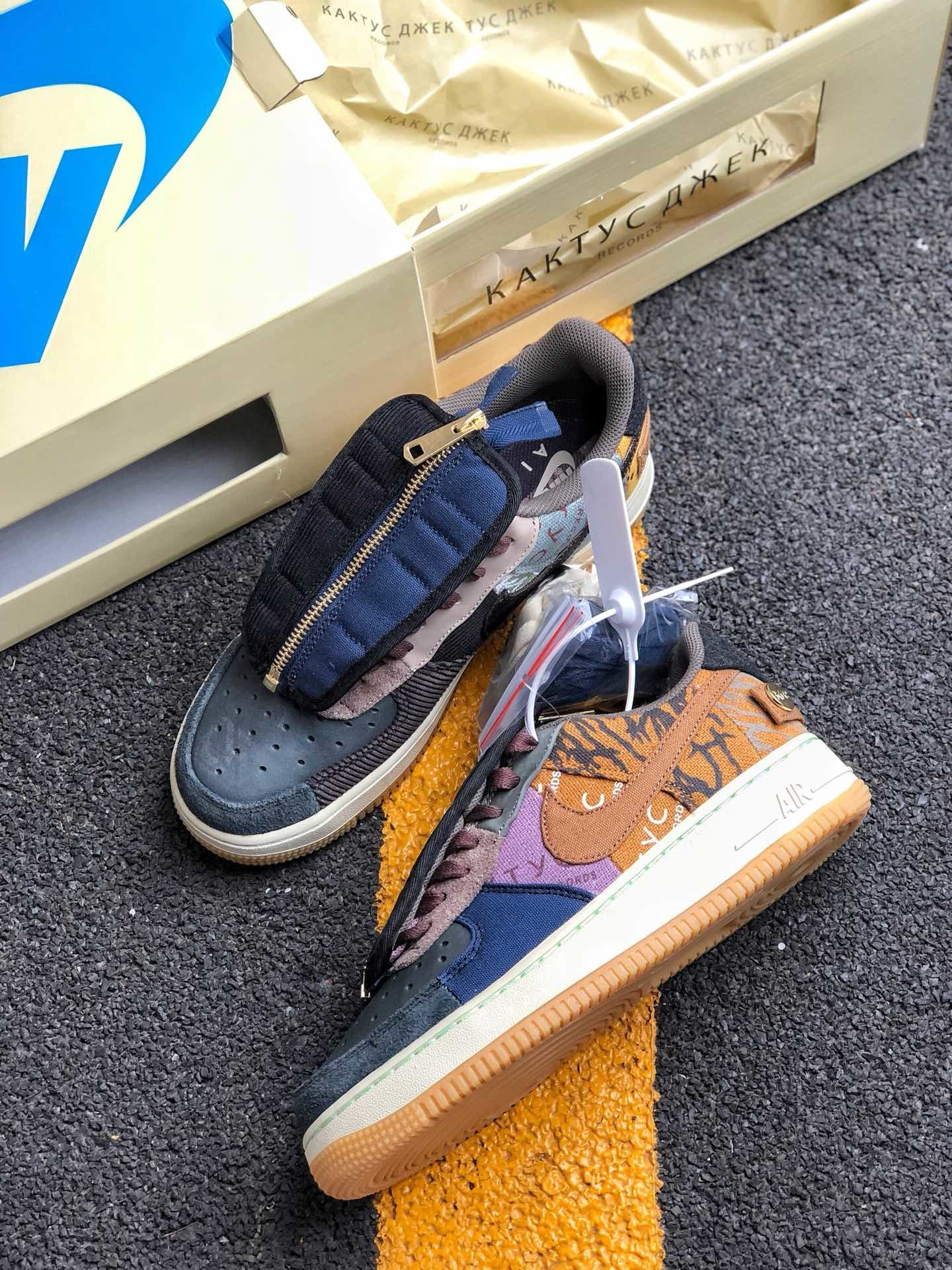 Travis Scott x Nike Air Force 1 Low Multi-Color/Muted For Sale
