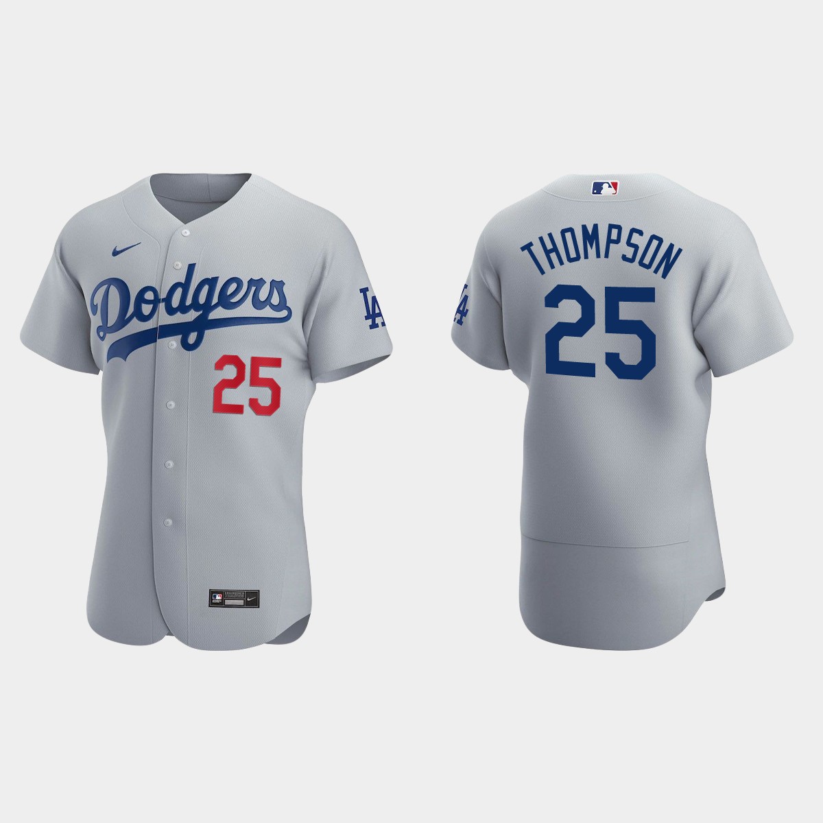 Trayce Thompson Los Angeles Dodgers Alternate Jersey - Gray