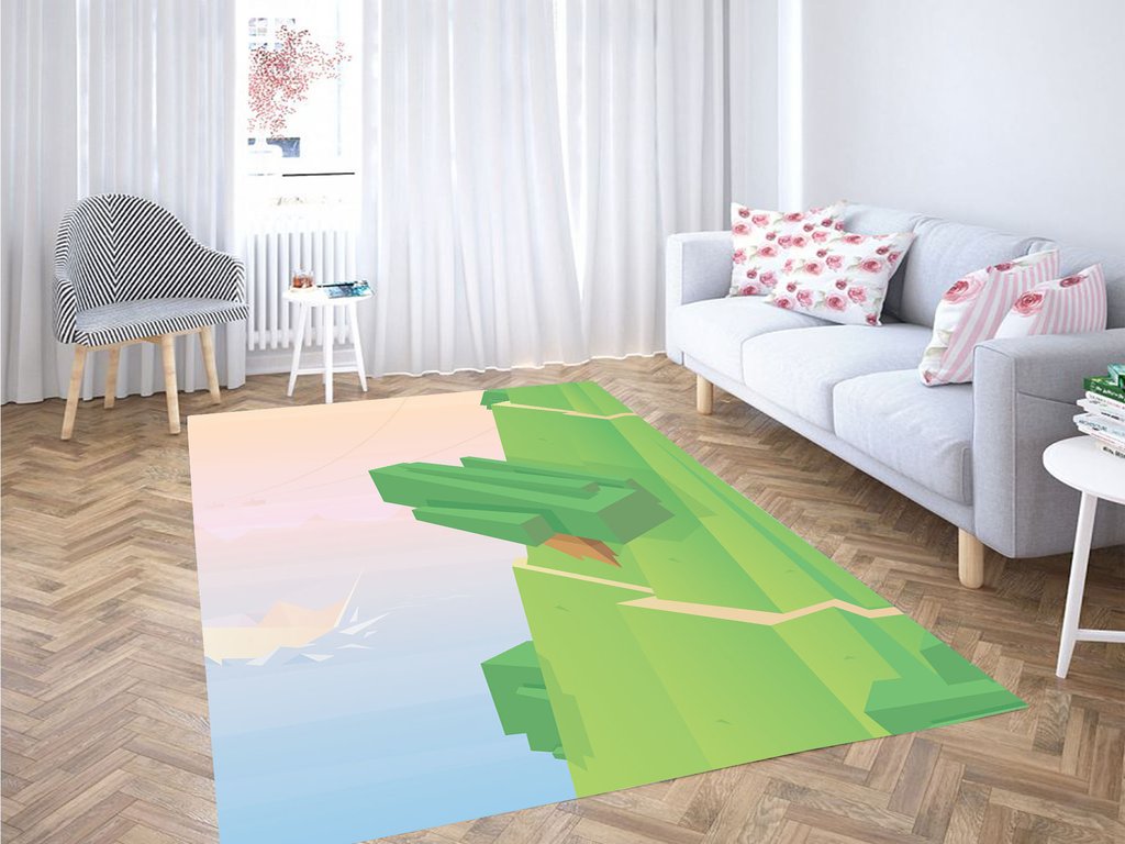 Tree Aesthetic Minecraft Living Room Modern Carpet Rectangle Rug