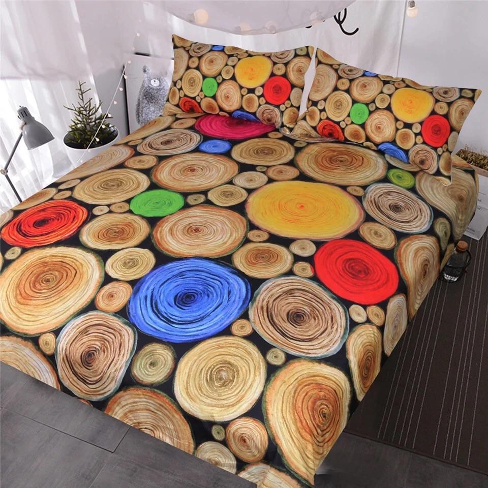 Tree Rings 3D Customized Duvet Cover Bedding Set
