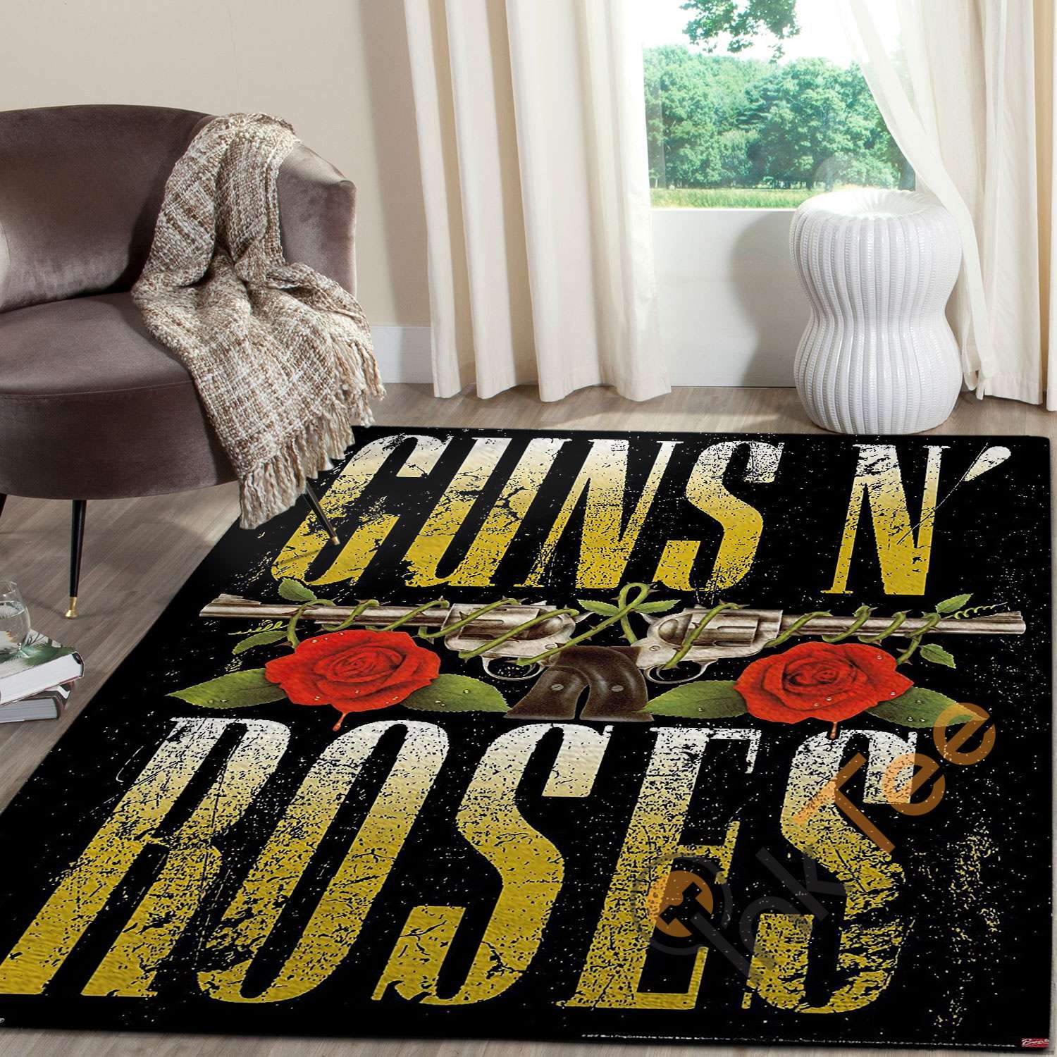 Trends International Guns N’ Roses Stacked Logo Rectangle Rug