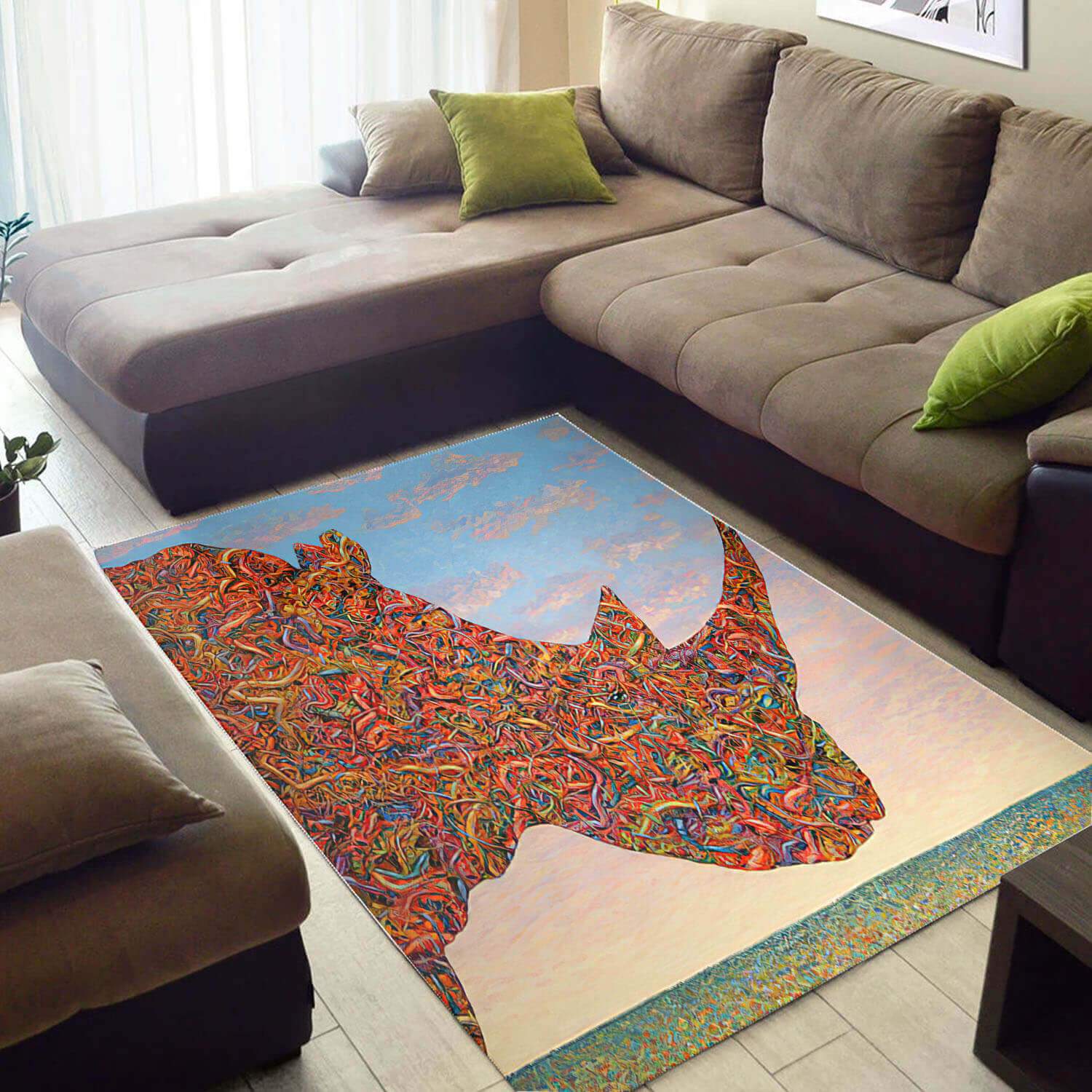 Trendy African American Amazing Black Art Wildlife Animals Style Carpet Room Rectangle Rug