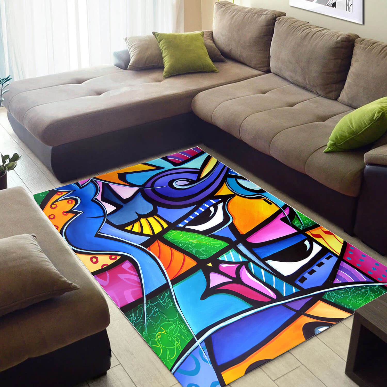 Trendy African American Attractive Afro Afrocentric Art Large Carpet House Rectangle Rug