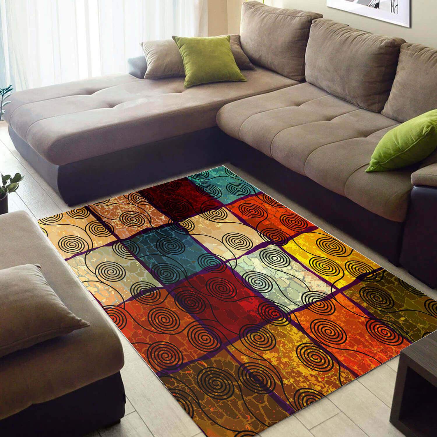 Trendy African American Colorful Black History Month Afrocentric Pattern Art Carpet House Rectangle Rug