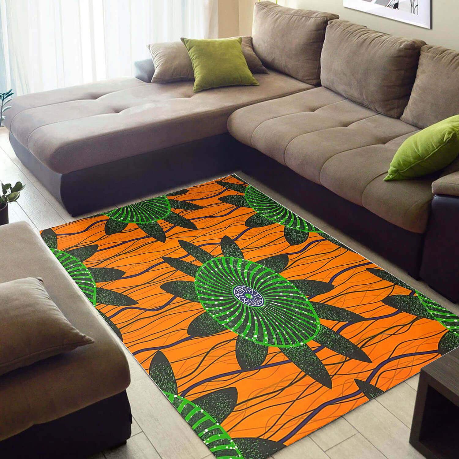 Trendy African Attractive Print Seamless Pattern Style Carpet Rectangle Rug