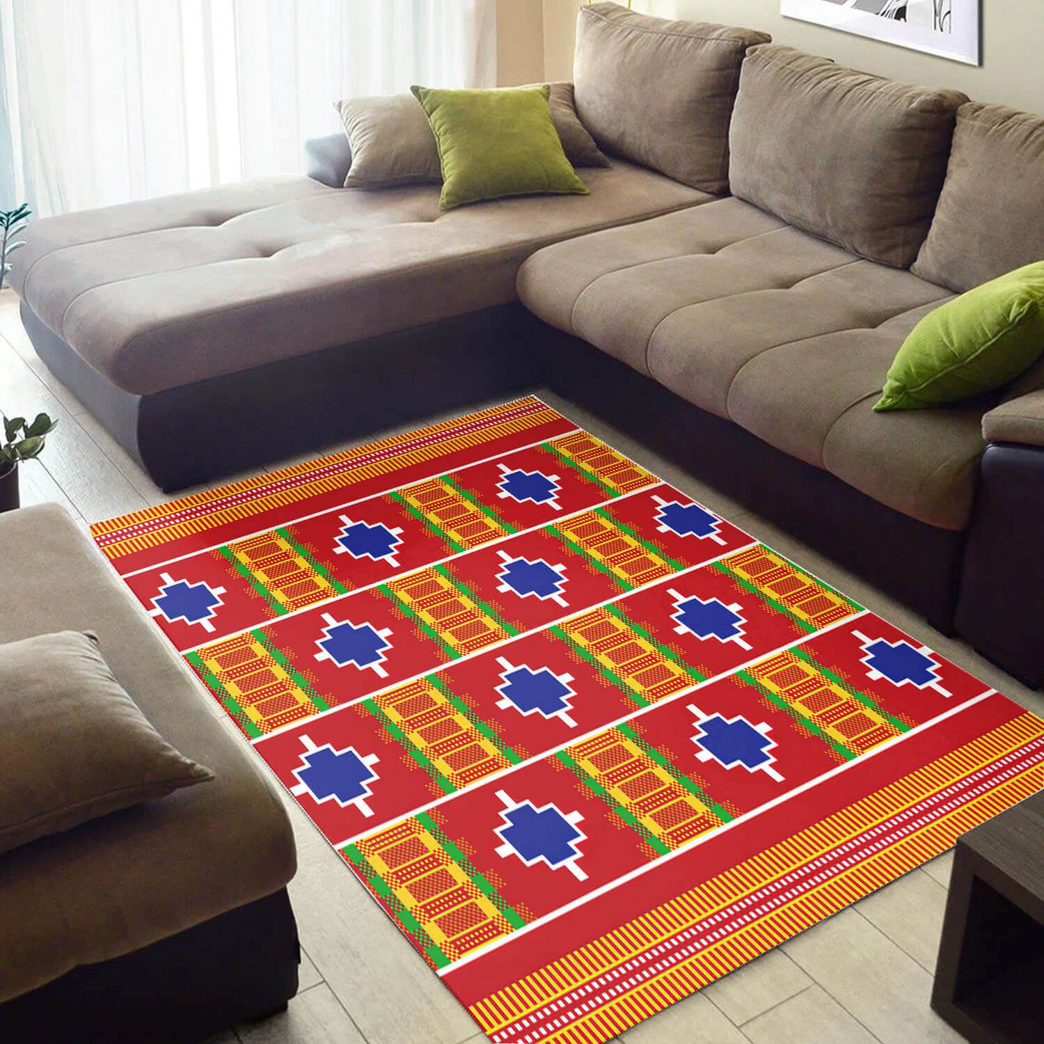 Trendy African Cool Natural Hair Afrocentric Art Themed Living Room Rectangle Rug