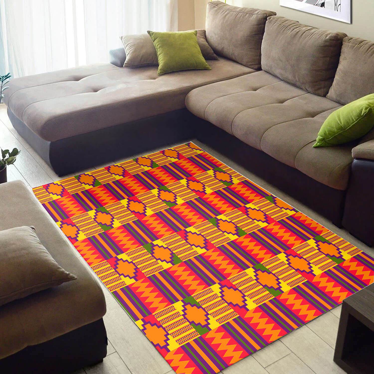 Trendy African Perfect Print Afrocentric Art Design Floor Carpet Style Rectangle Rug
