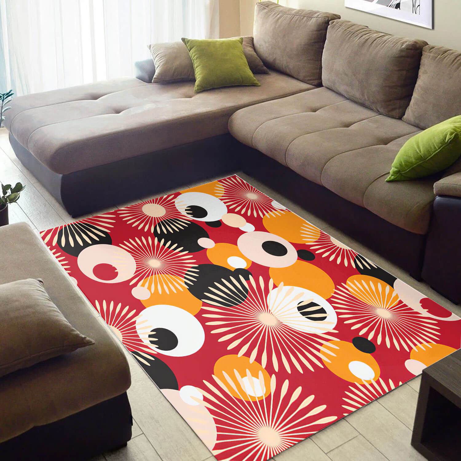 Trendy African Retro Themed Ethnic Seamless Pattern Design Floor House Rectangle Rug