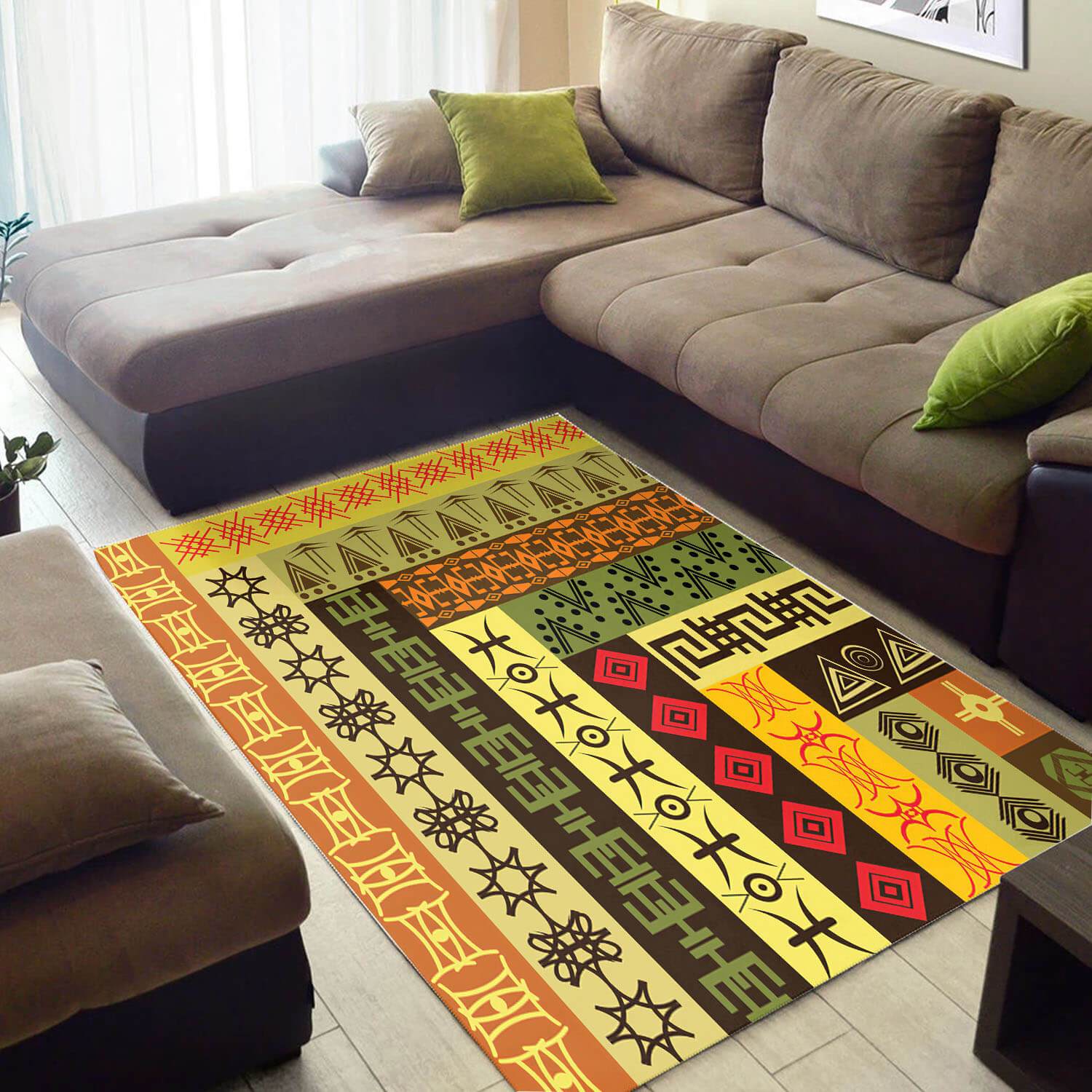 Trendy African Style Attractive Afro American Ethnic Seamless Pattern Large Carpet Room Rectangle Rug