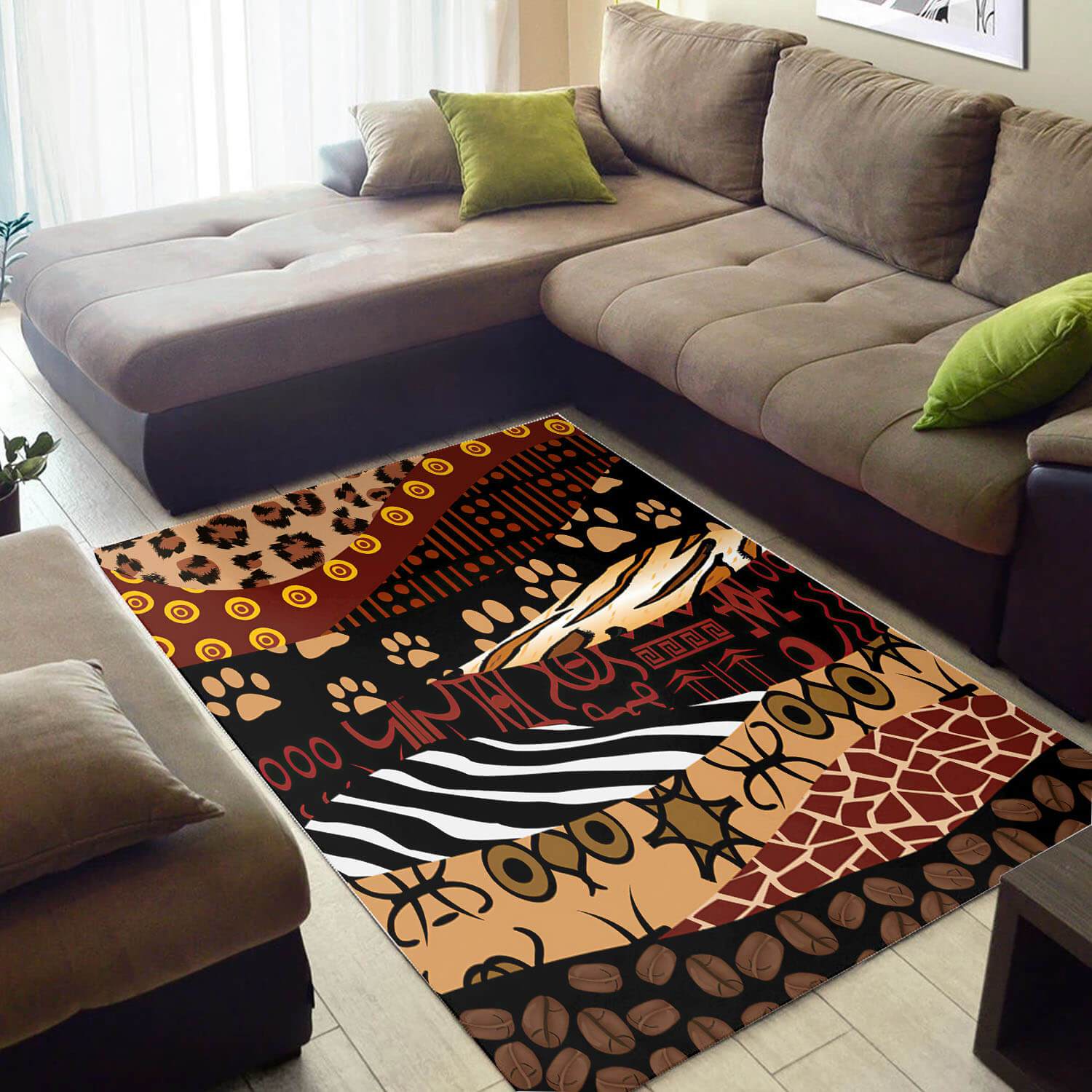 Trendy African Style Awesome American Seamless Pattern Floor Rectangle Rug