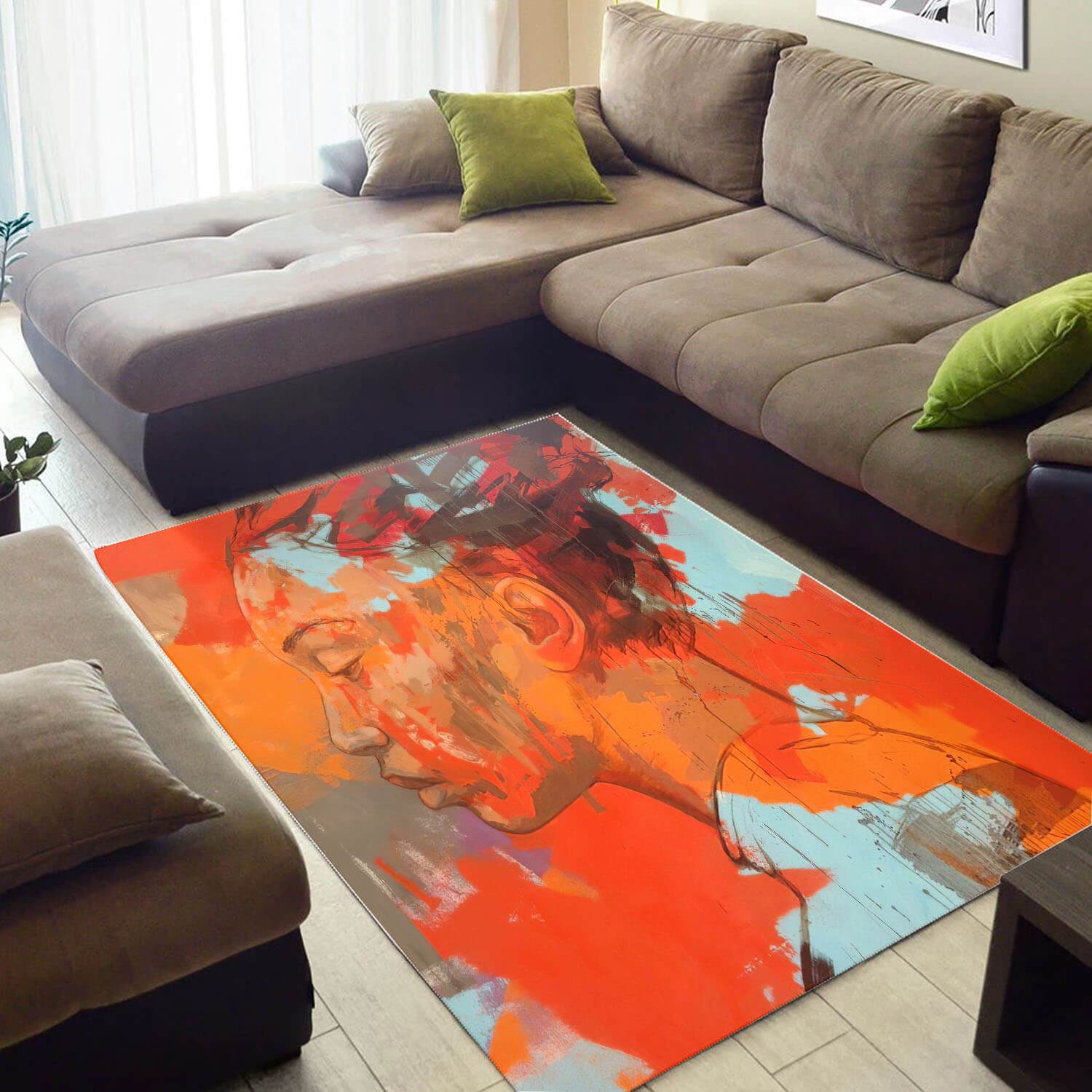 Trendy African Style Beautiful Themed Black Girl Inspired Home Rectangle Rug