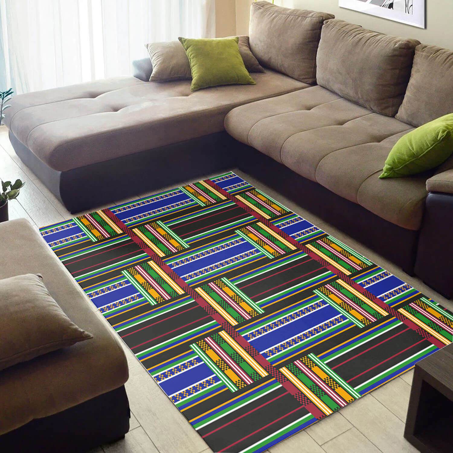 Trendy African Style Black History Month Afrocentric Pattern Art Themed Home Rectangle Rug