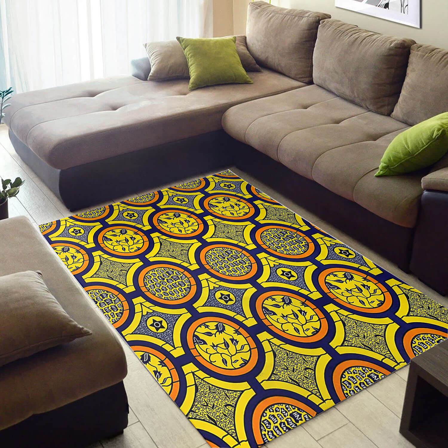 Trendy African Style Colorful American Seamless Pattern Design Floor Rectangle Rug
