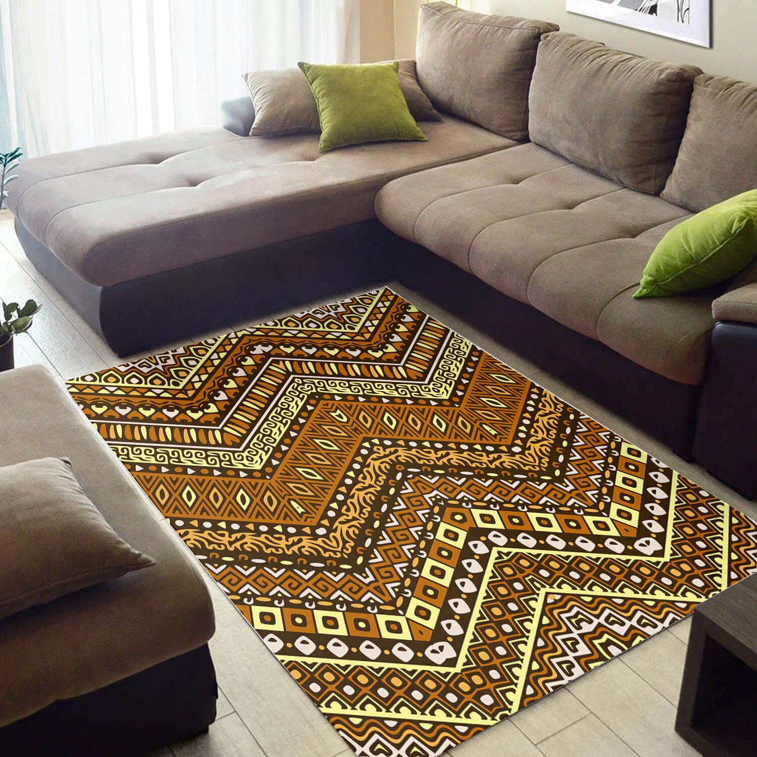 Trendy African Style Holiday Afro American Afrocentric Pattern Art Design Floor Inspired Living Room Rectangle Rug
