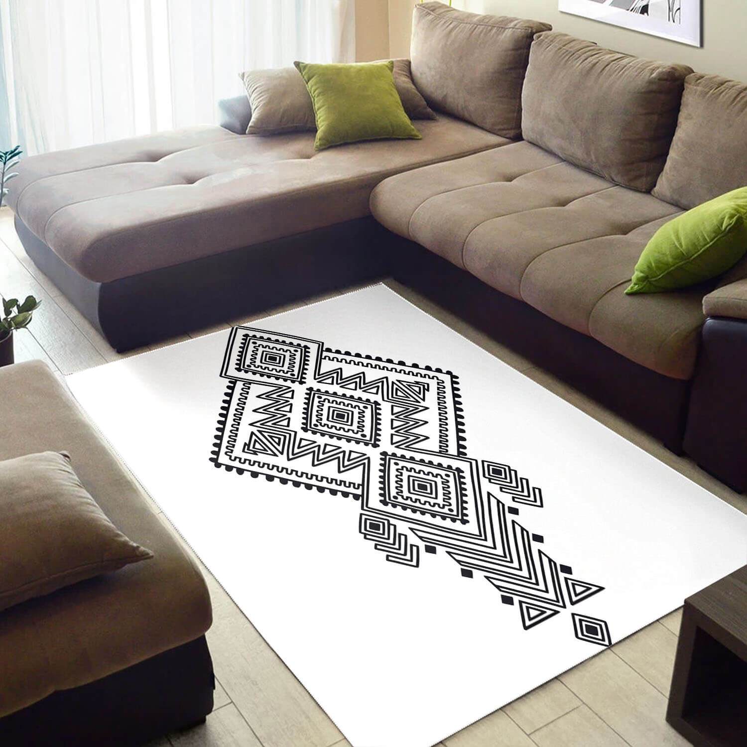 Trendy African Style Modern Natural Hair Afrocentric Pattern Art Carpet House Rectangle Rug