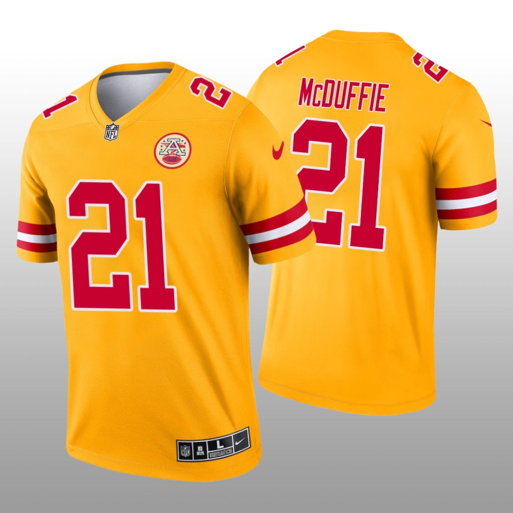 Trent McDuffie Kansas City Chiefs Yellow Jersey Inverted Legend - Men's