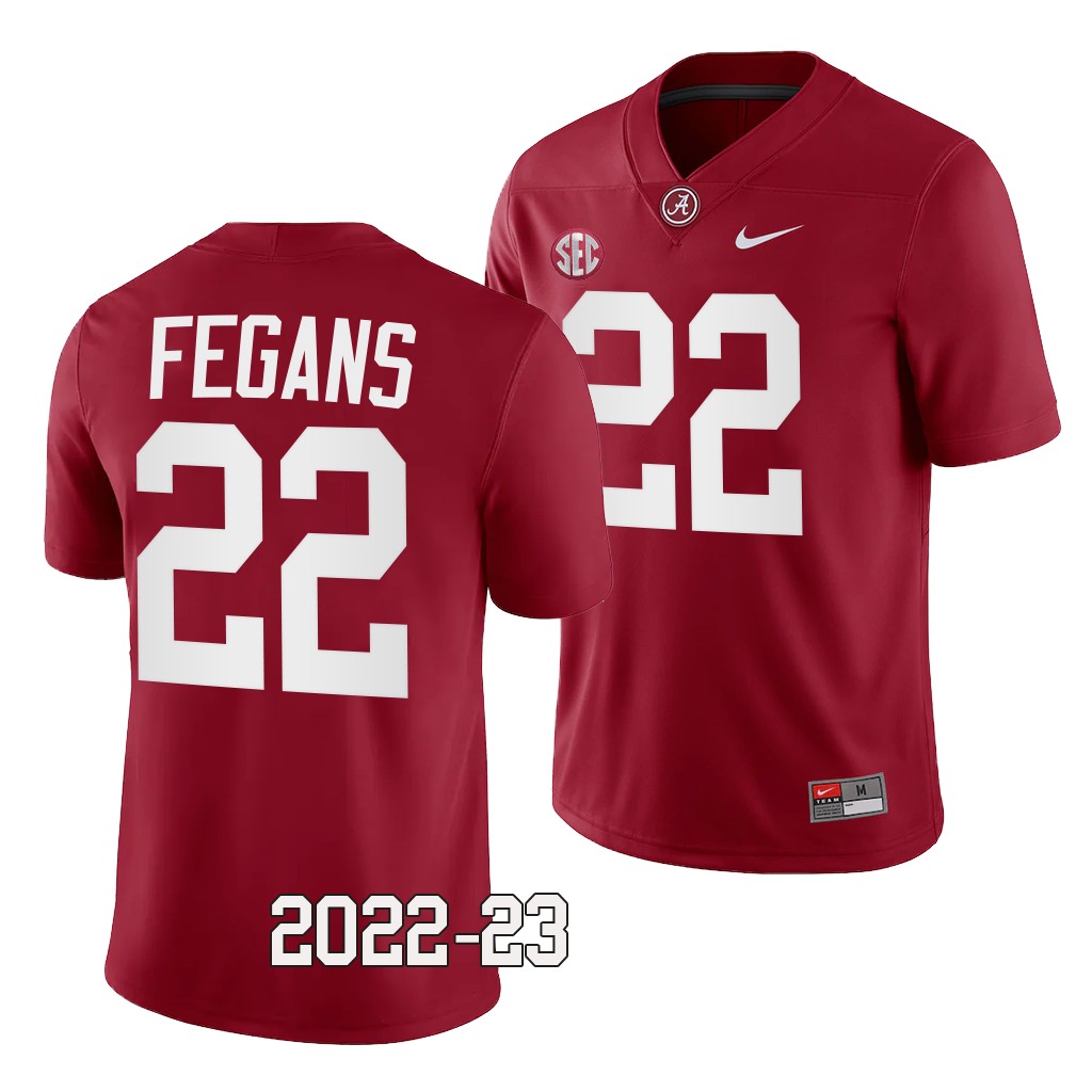Trequon Fegans Alabama Crimson Tide 2022-23 College Jersey Men's Crimson #22 Uniform