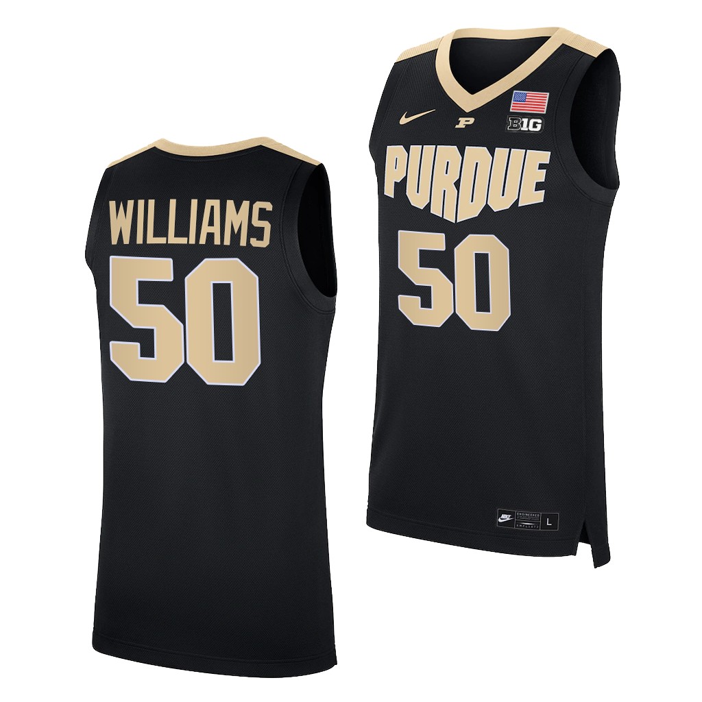 Trevion Williams #50 Purdue Boilermakers 2021-22 College Black Jersey