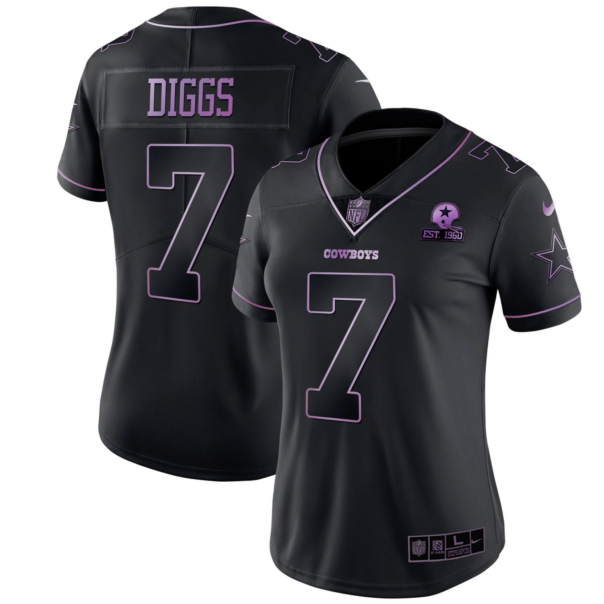 Trevon Diggs Dallas Cowboys Deep Purple Vapor Limited Est 1960 Patch Jersey - All Stitched 