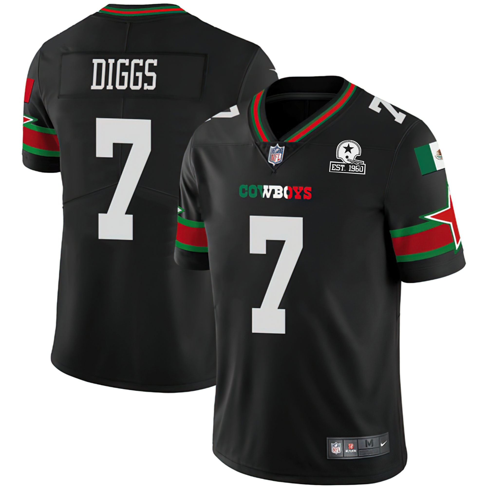 Trevon Diggs Dallas Cowboys Mexico Est 1960 Patch Vapor Jersey - All Stitched 