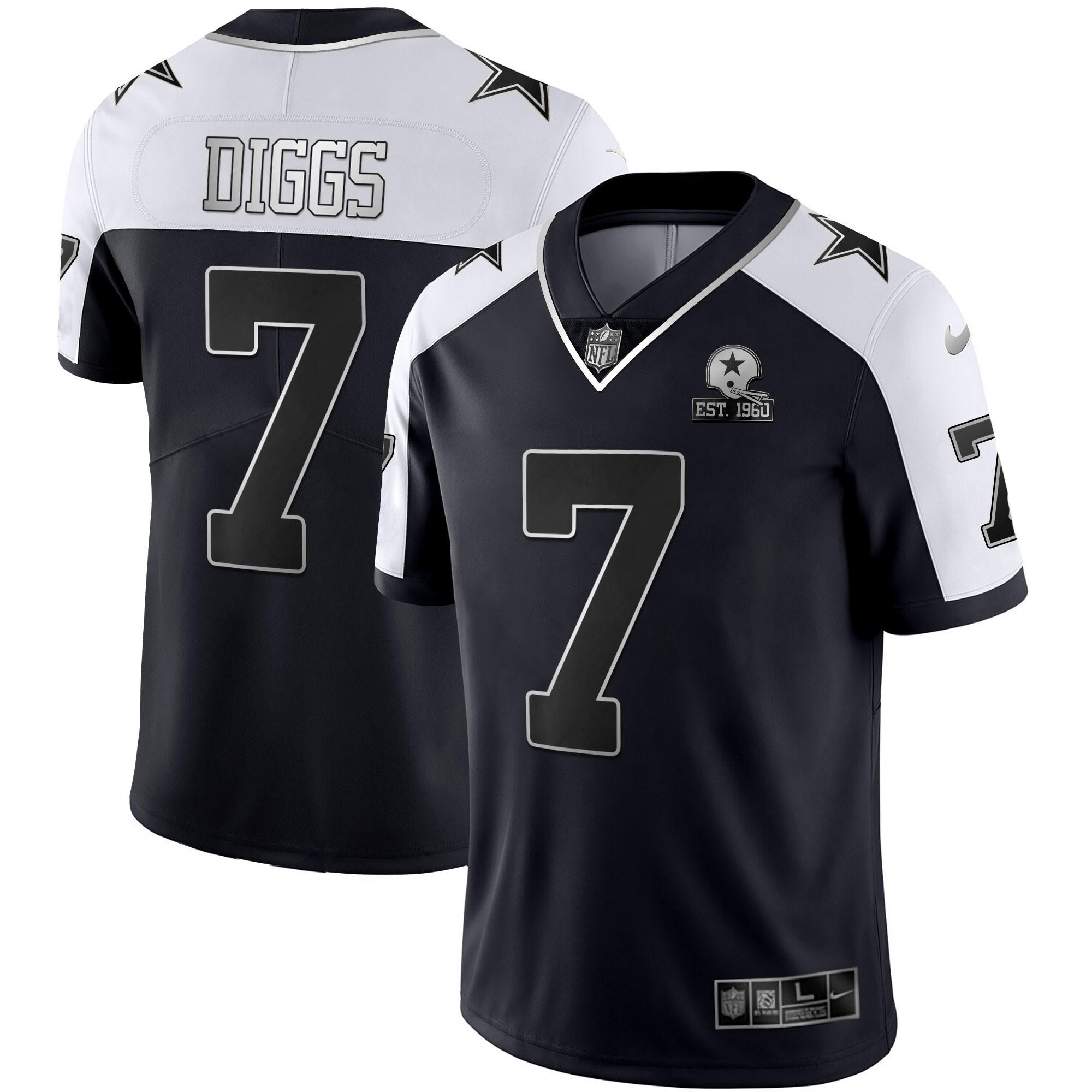Trevon Diggs Men's Dallas Cowboys Alternate Vapor Black Gold & Navy Gold Limited Black Silver Jersey - All Stitched 