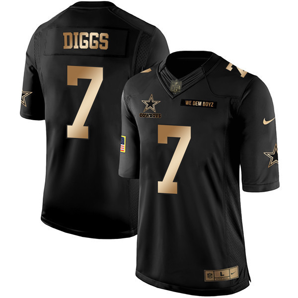 Trevon Diggs Men's Dallas Cowboys Black Gold Collection Limited-Gold Jersey - All Stitched 