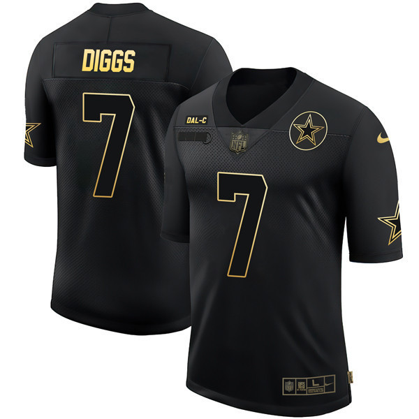 Trevon Diggs Men's Dallas Cowboys Black Gold Collection Salute To Service Jersey - All Stitched 