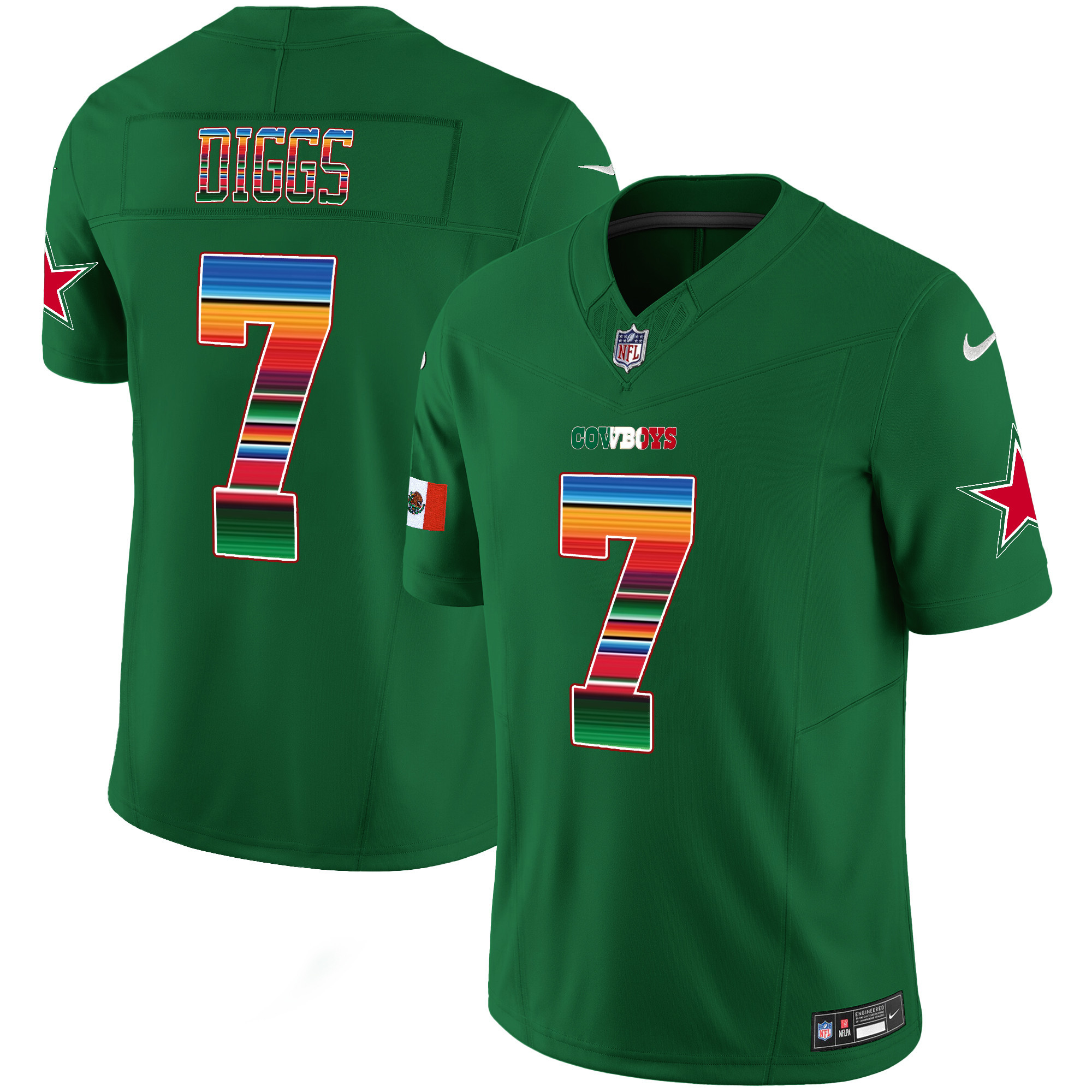Trevon Diggs Men's Dallas Cowboys Mexico Vapor Limited Green Jersey - All Stitched 