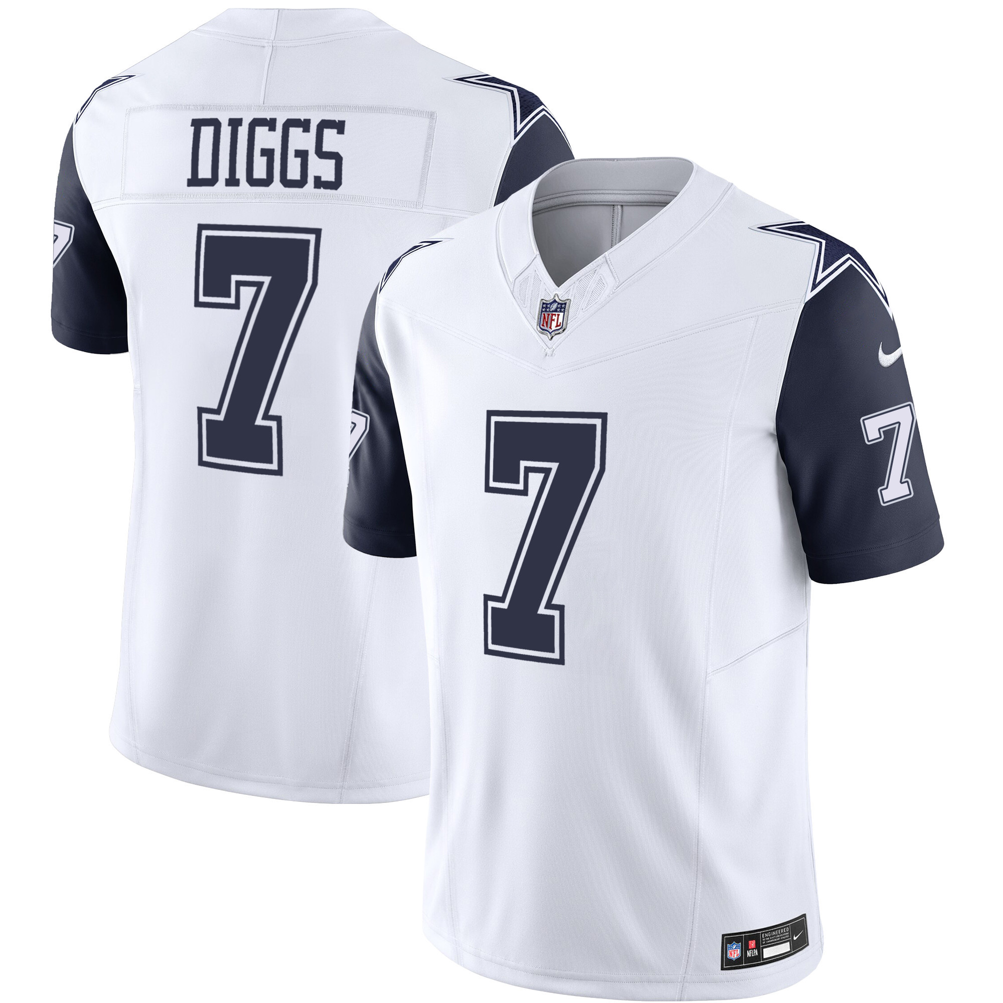 Trevon Diggs Men's Dallas Cowboys Vapor Limited Navy Sleeves Jersey - All Stitched 