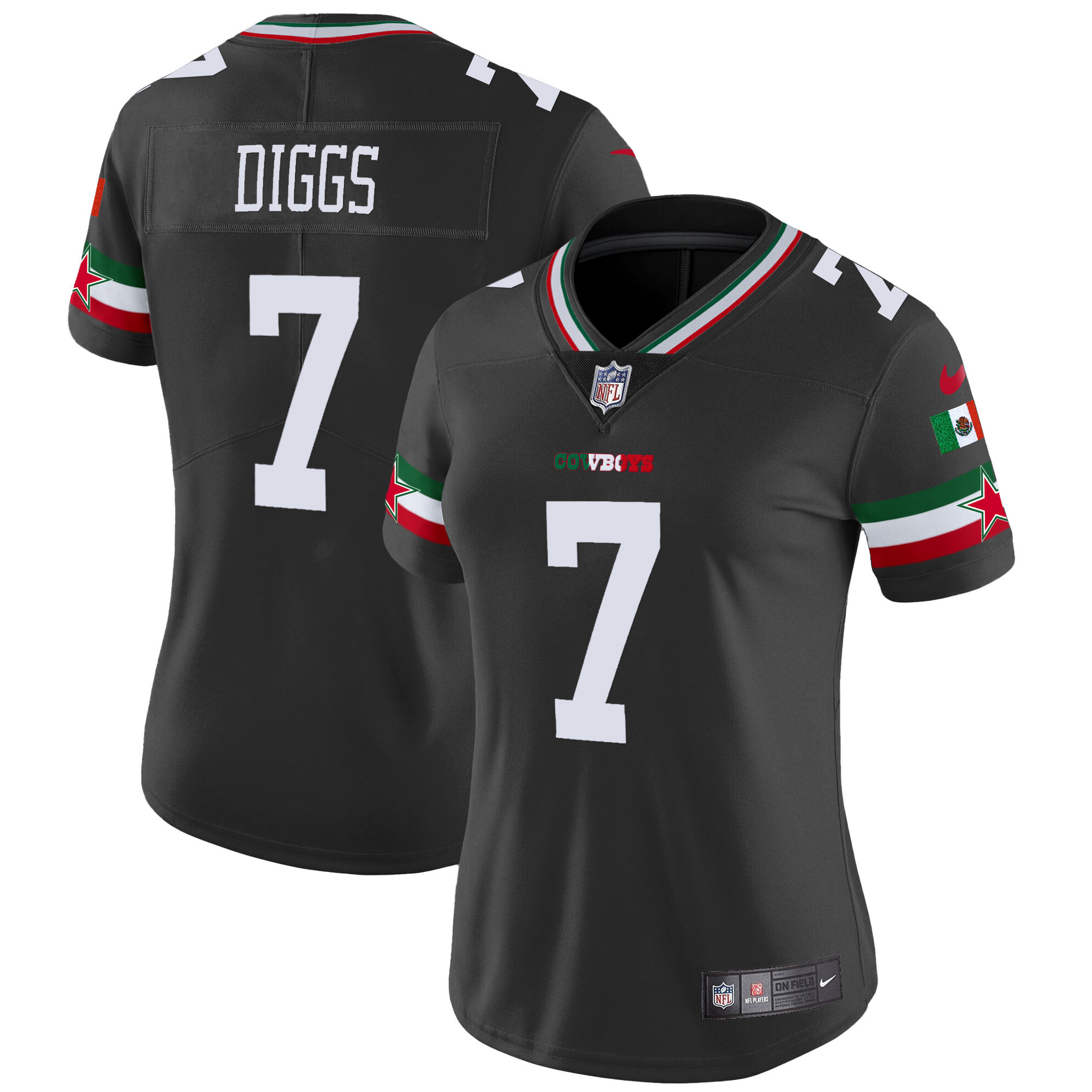 Trevon Diggs Women's Dallas Cowboys Mexico Vapor Limited Black Jersey - All Stitched 